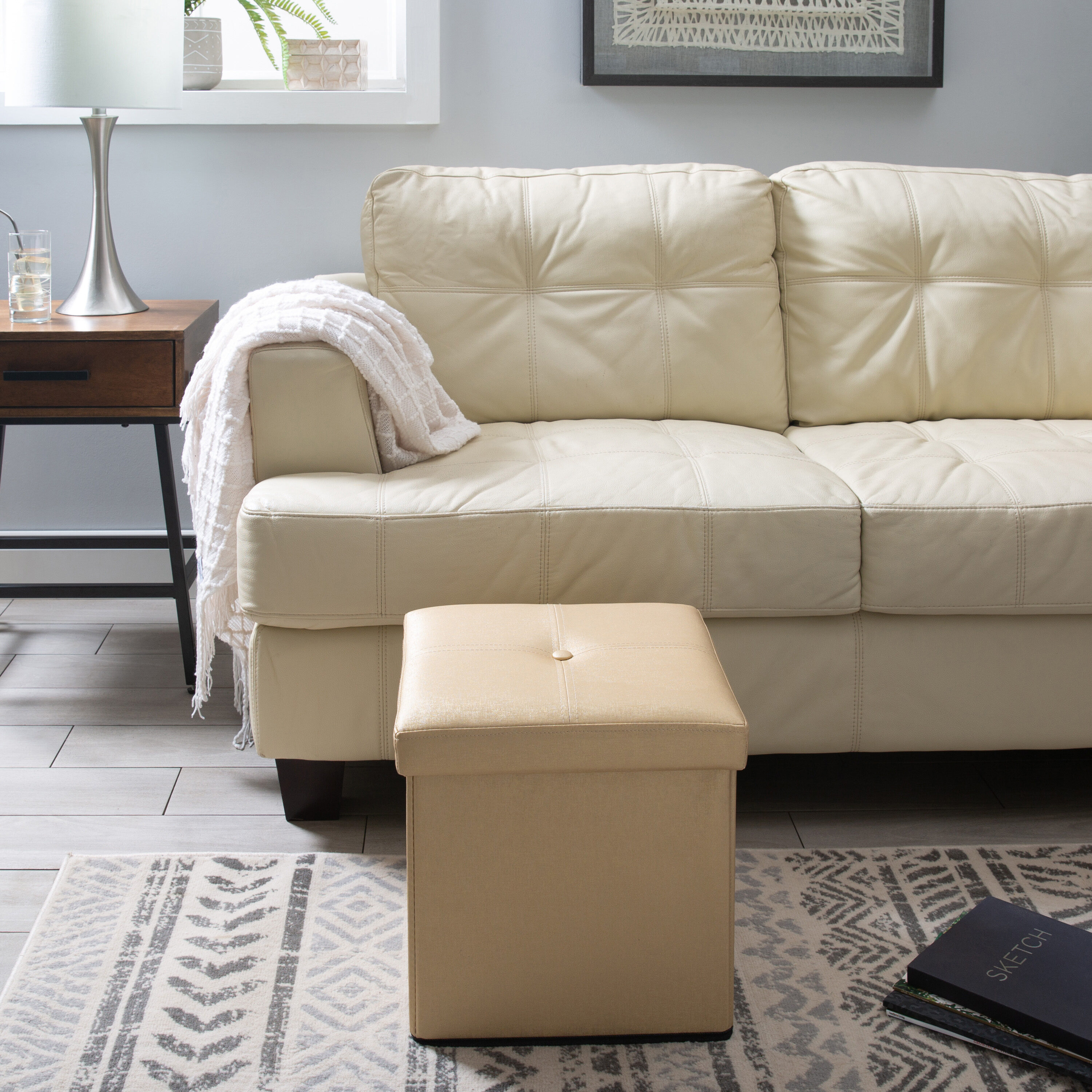 Simplify F-0646-MET-GOLD Indoor-Ottomans - View #5
