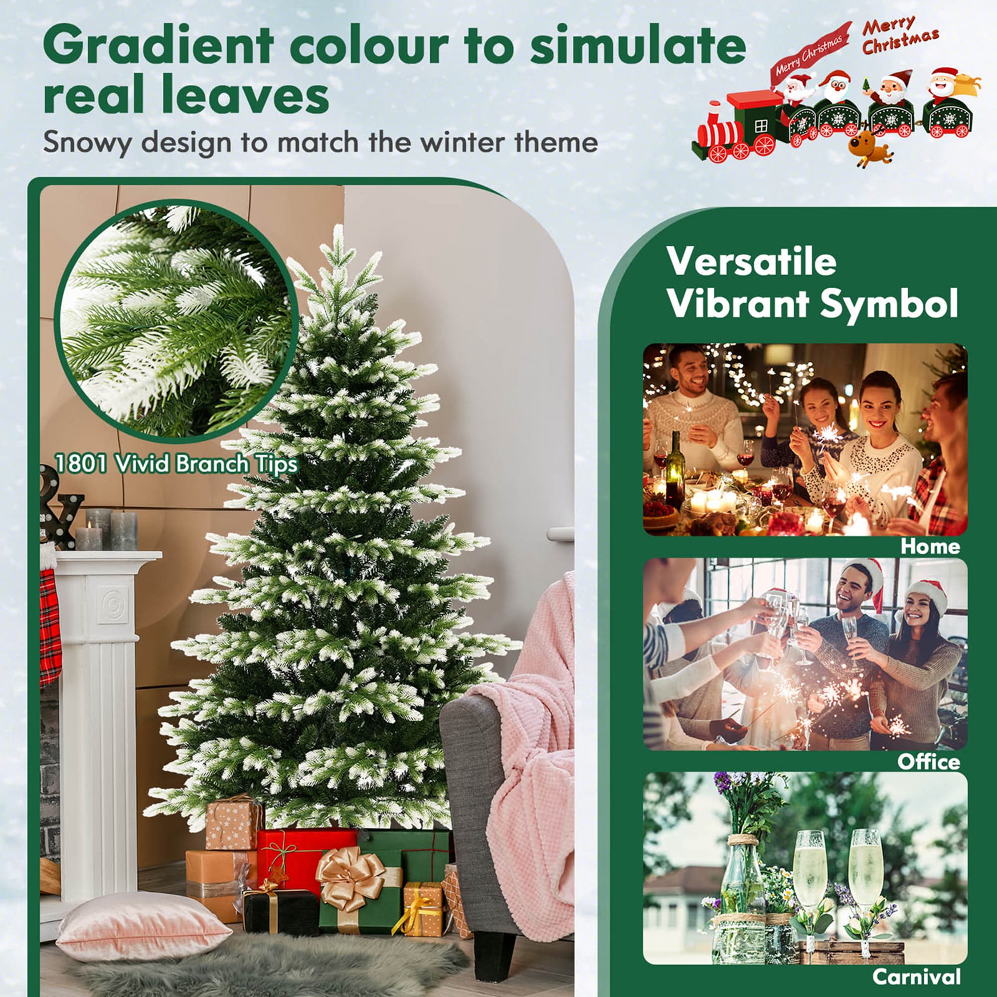 Costway LWS00766 Artificial-Christmas-Trees - View #7