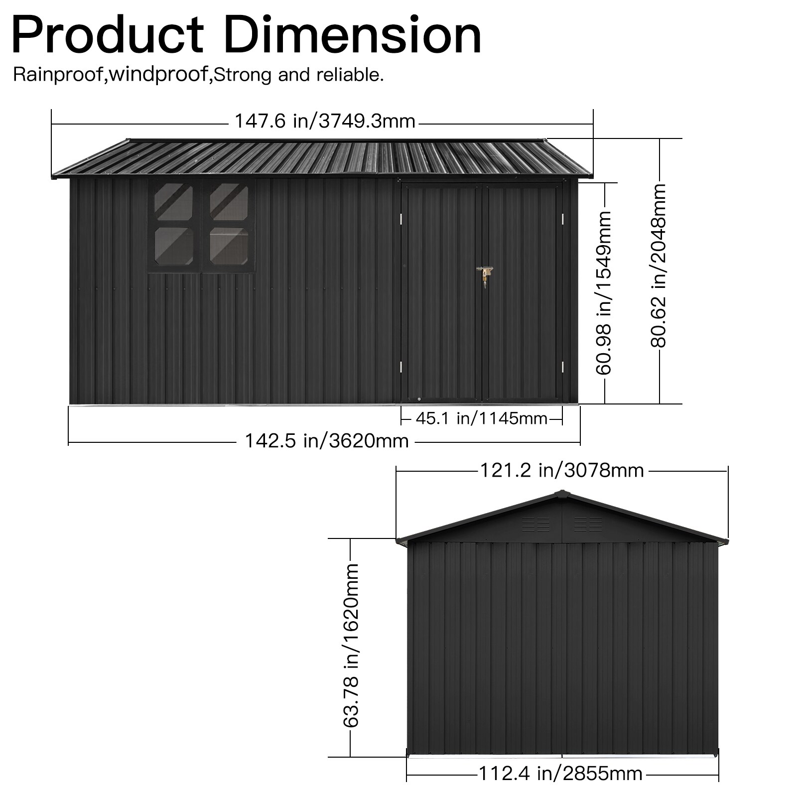LUXEYARD DS-J-370031 Metal-Storage-Buildings-Sheds - View #4