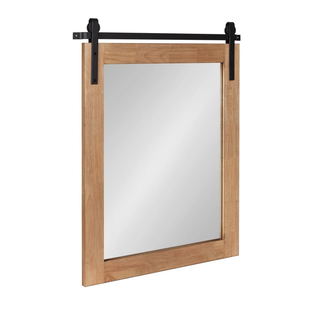 Kate and Laurel 219964 Samuels 22.0-Inches W x 27.75-Inches H Rectangle Rustic Brown/Black Framed Wall Mirror
