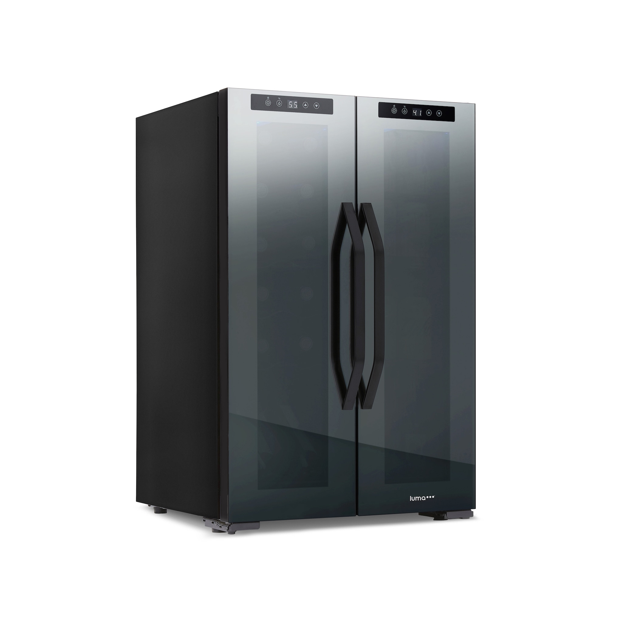 Luma Comfort LWB051BKD0 20-in W 12 -Bottles Black Dual Zone Cooling Freestanding Indoor Wine Cooler