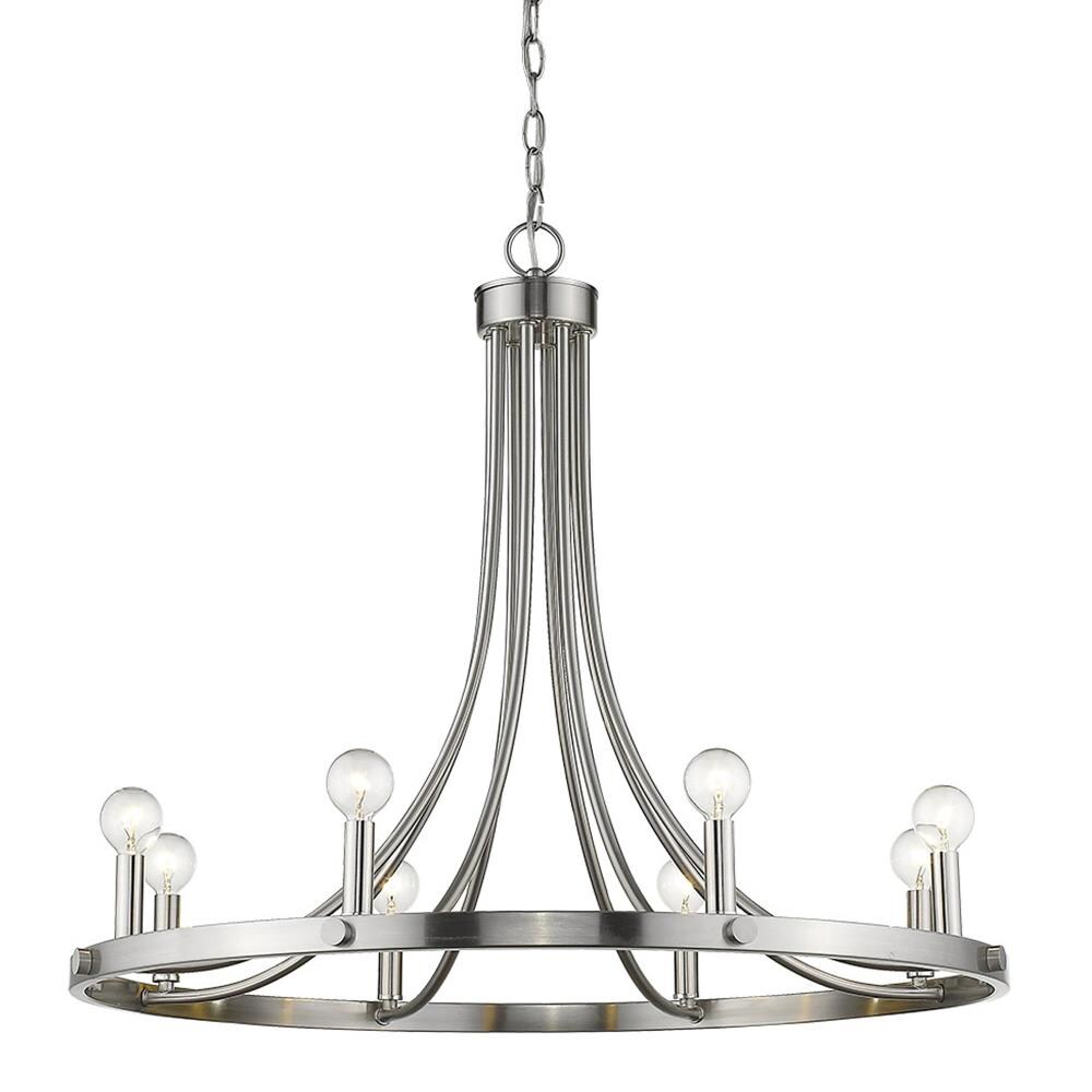 Acclaim Lighting IN11151SN Sawyer 8 -Light Satin Nickel Transitional For Use in Bathrooms, Bedrooms, Dining Rooms, Foyers, Kitchens, Living Rooms Chandelier