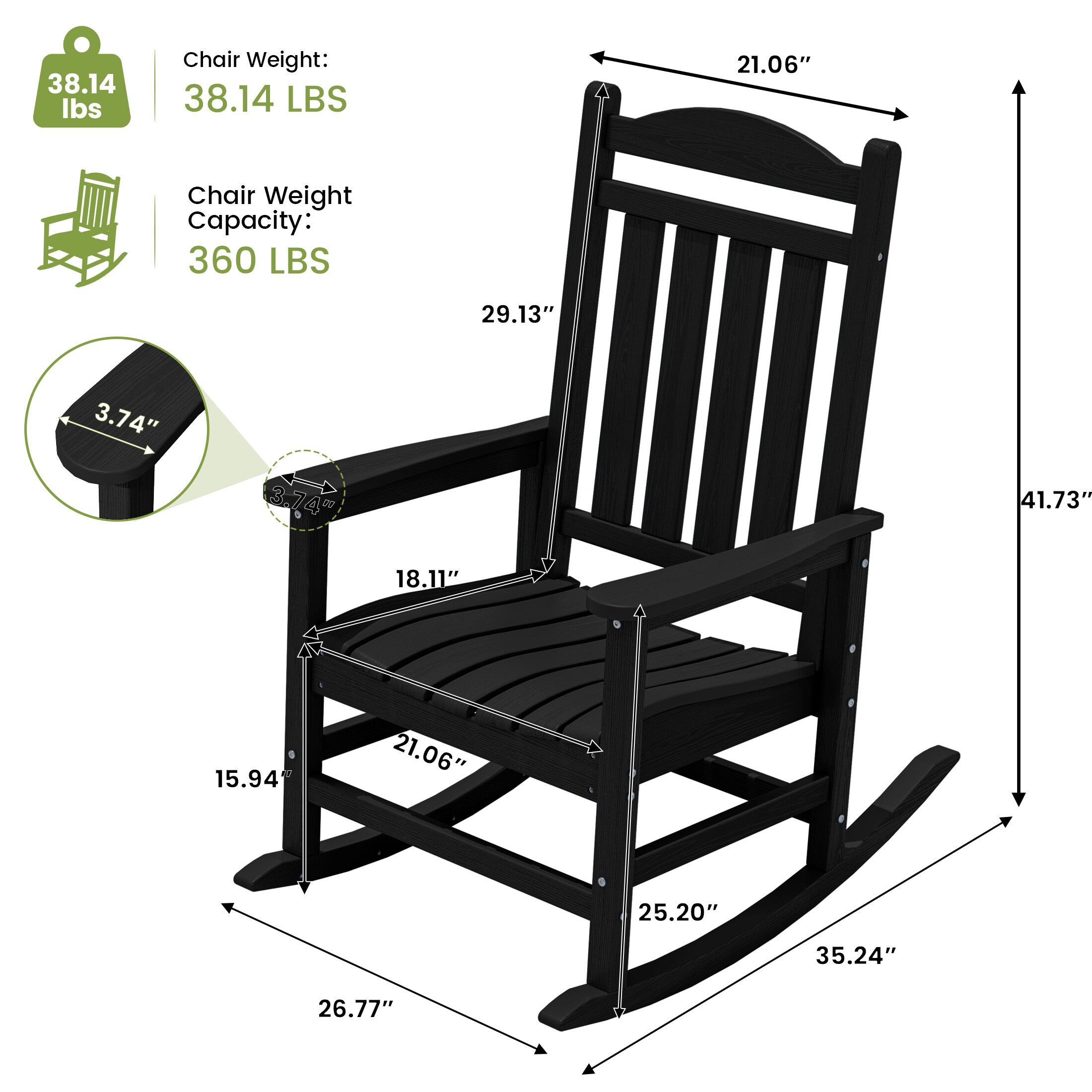 Serwall JK05-BK Patio-Chairs - View #3