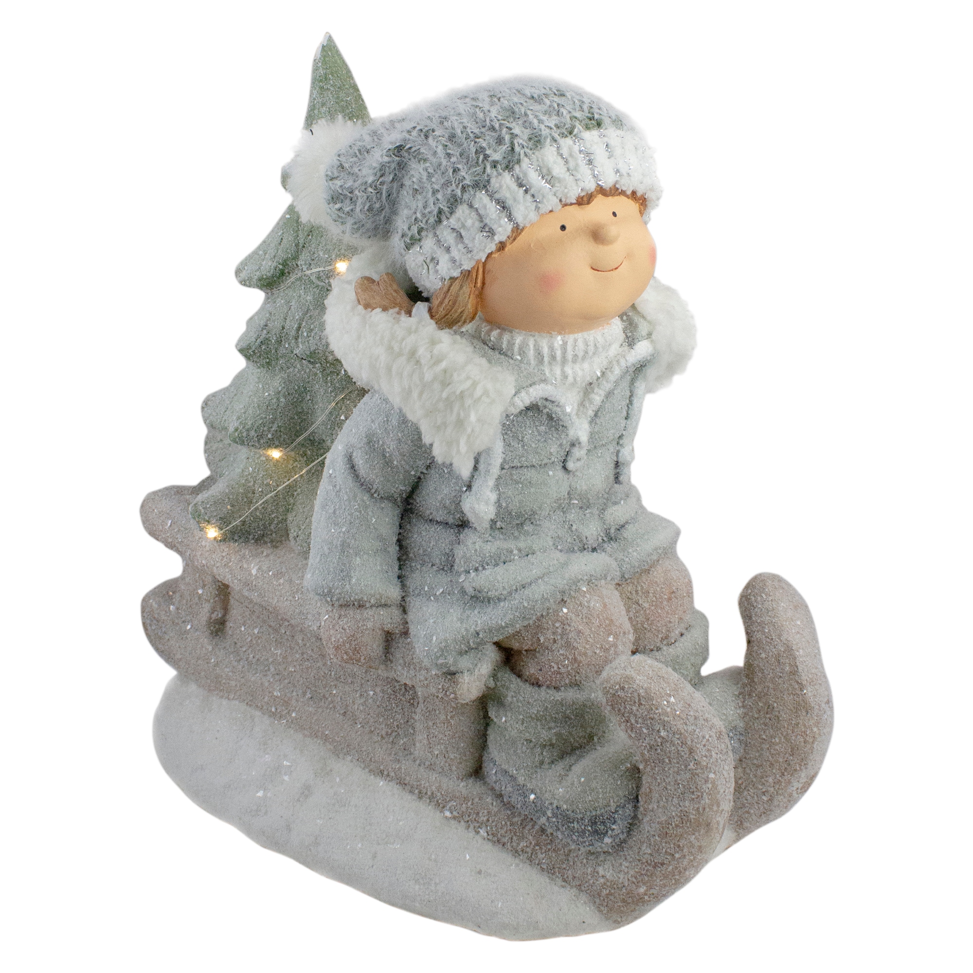 Northlight 34316581 15-in Tabletop Decoration Sled Battery-operated Christmas Decor