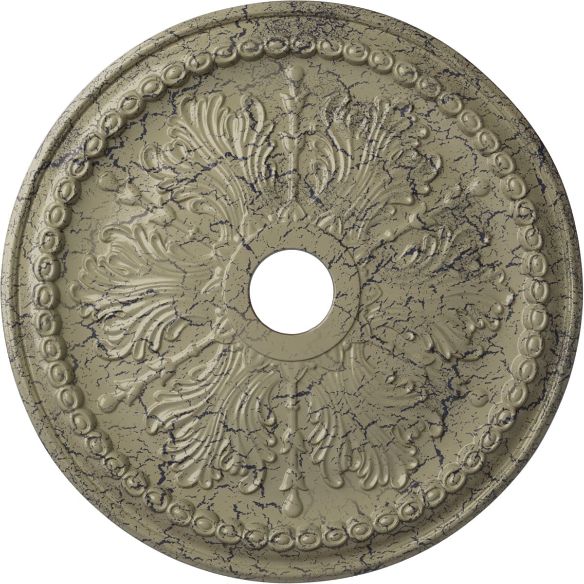 Ekena Millwork CM27WICSC Winsor 27.5-in W x 27.5-in L Painted Castle Stone Crackle Polyurethane Whole Ceiling Medallion