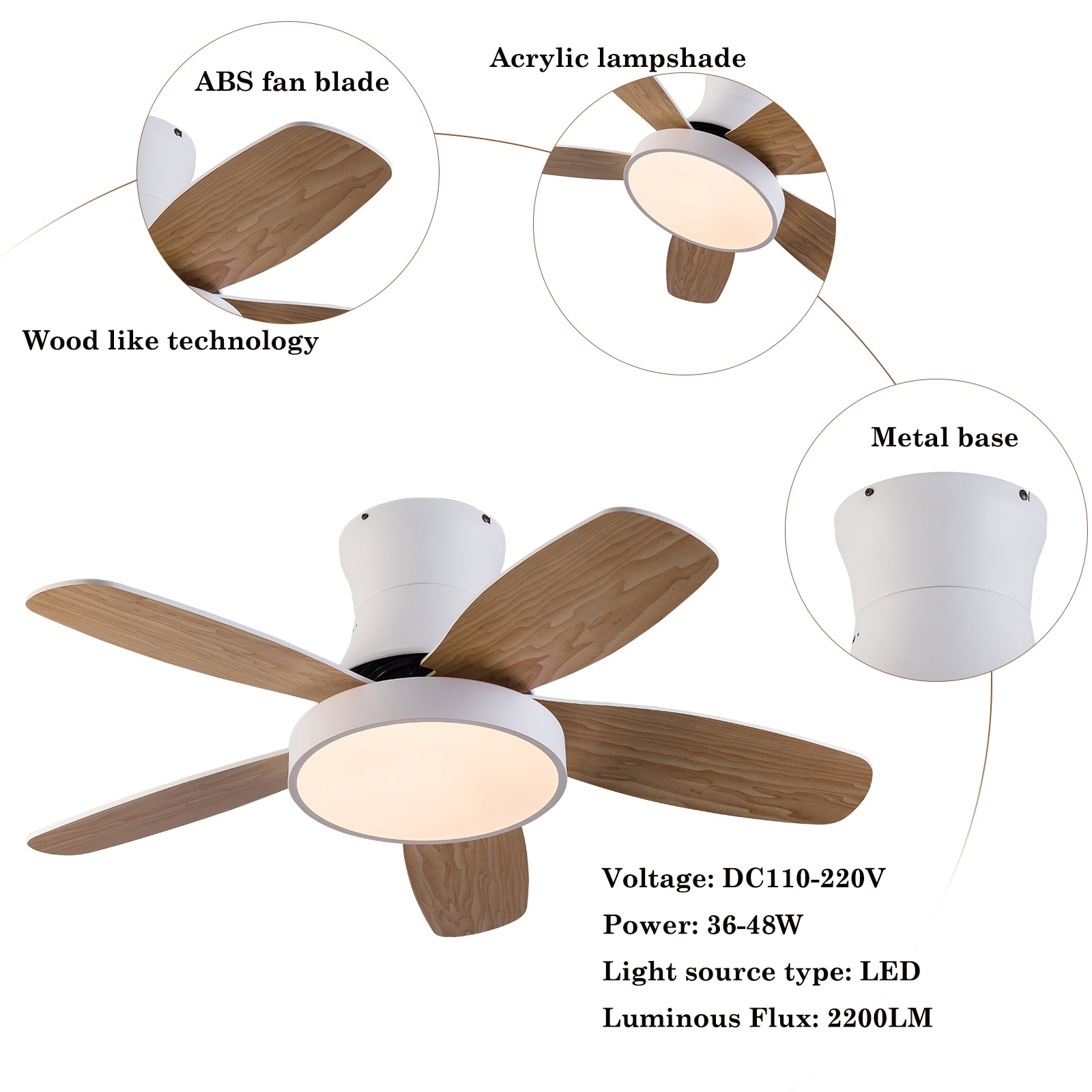 Oukaning JZUCOD2E99HCX Ceiling-Fans - View #5