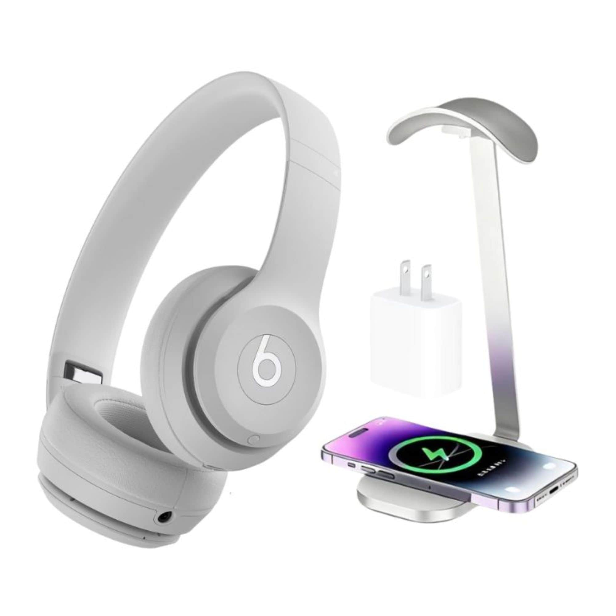 Beats by Dr. Dre Beats Solo 4 True Wireless On-Ear Headphones + Power Adapter and Headphone Stand/Charging Pad