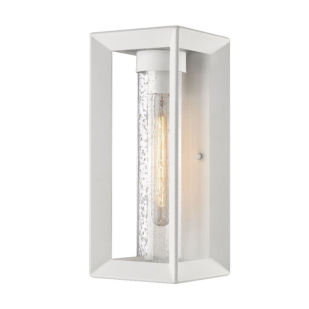 Golden Lighting A-GL-2073-OWM NWT-SD Smyth 1 - Light - Natural White / white Steel Outdoor Wall Light