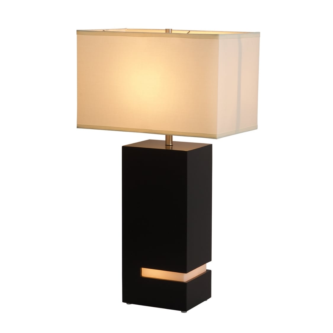 NOVA of California 100284DB Zen 16-in Espresso and Brushed Nickel LED 4-way Table Lamp with