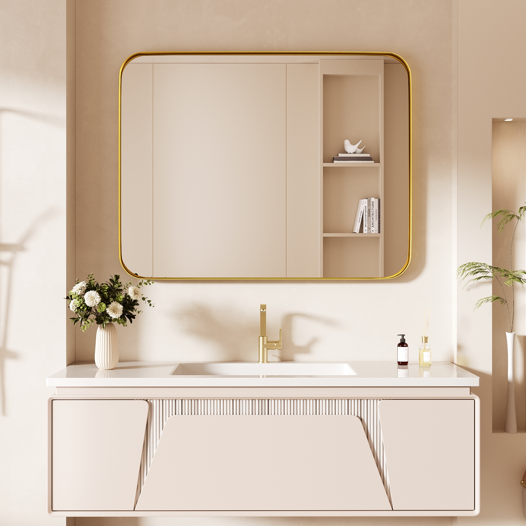 LOVMOR Y-TM2836-G Framed-Bath-Mirrors - View #2