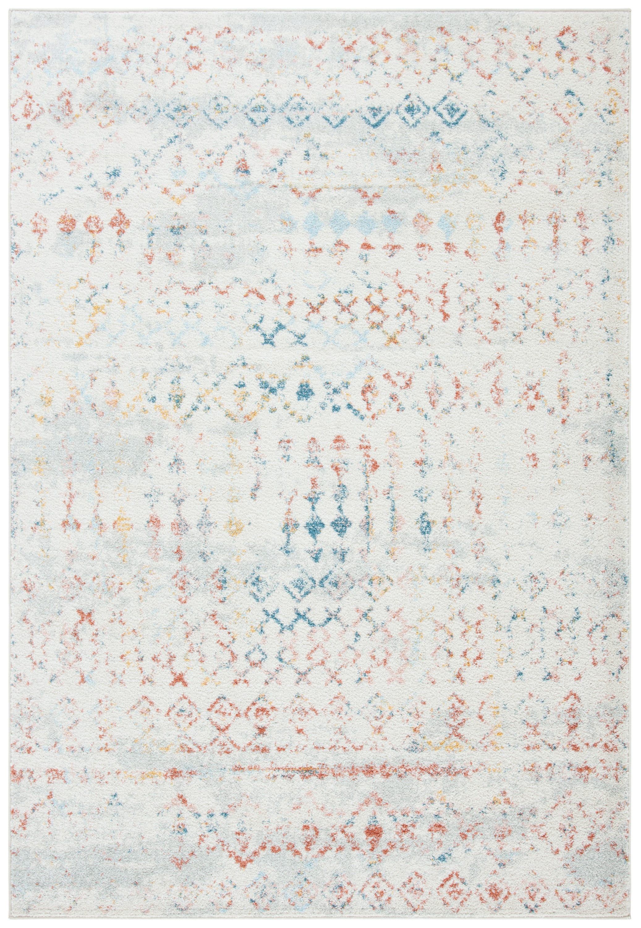 Safavieh TUL240D-6 Tulum Astra 6 x 9 (ft) Loomed Polypropylene Ivory/Pink Rectangular Indoor Geometric Bohemian/Eclectic Area rug