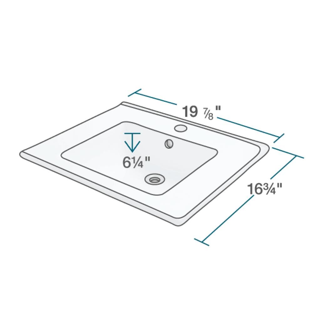 MR Direct V310-W-725-BN Bath-Sink - View #3