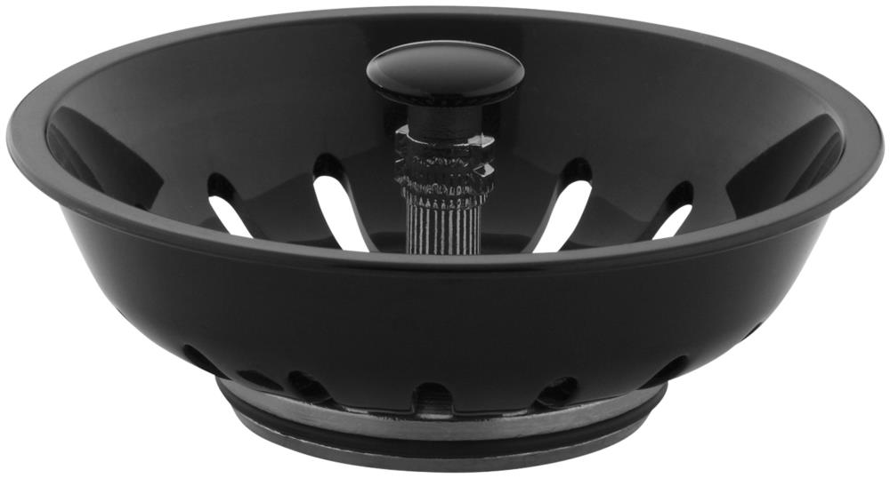 KOHLER Duostrainer 4-in Black Plastic Rust Resistant Strainer Basket at 