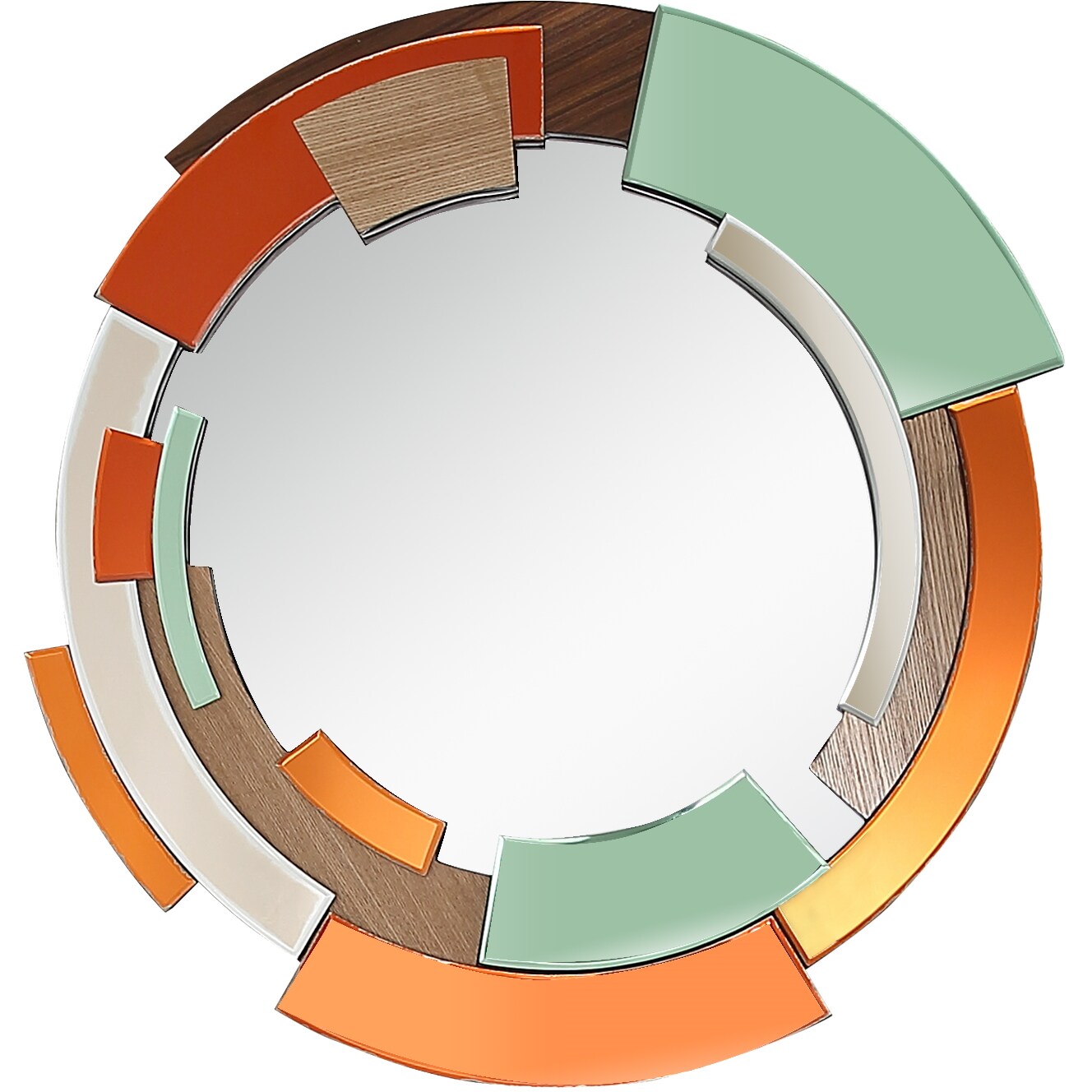 Camden Isle 86651 Seldom Seen 31.5-in W x 31.5-in H Round Multi Framed Wall Mirror