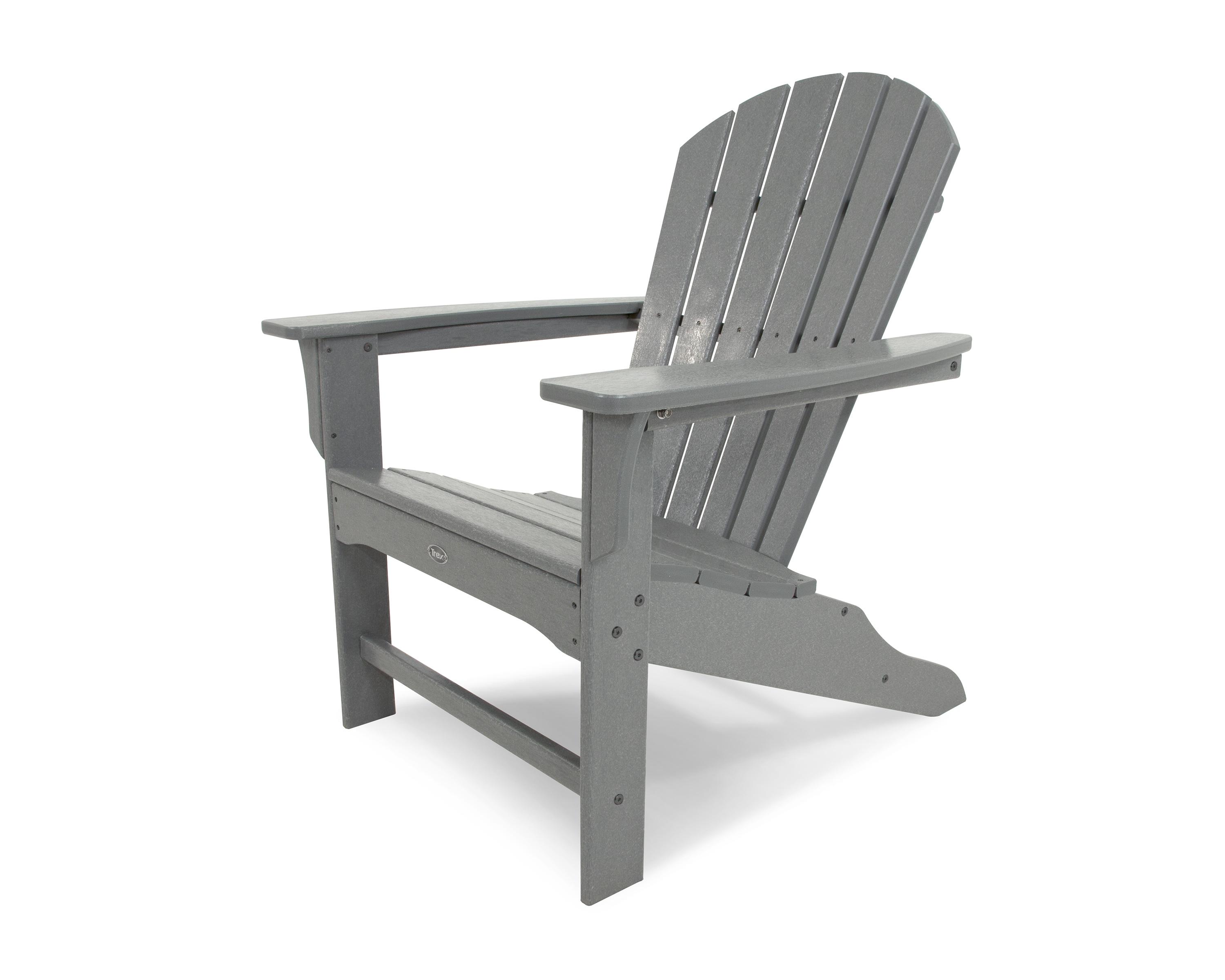 Trex Outdoor Furniture TXA15SS Yacht Club Stepping Stone HDPE Frame Stationary Adirondack Chair with Slat Seat