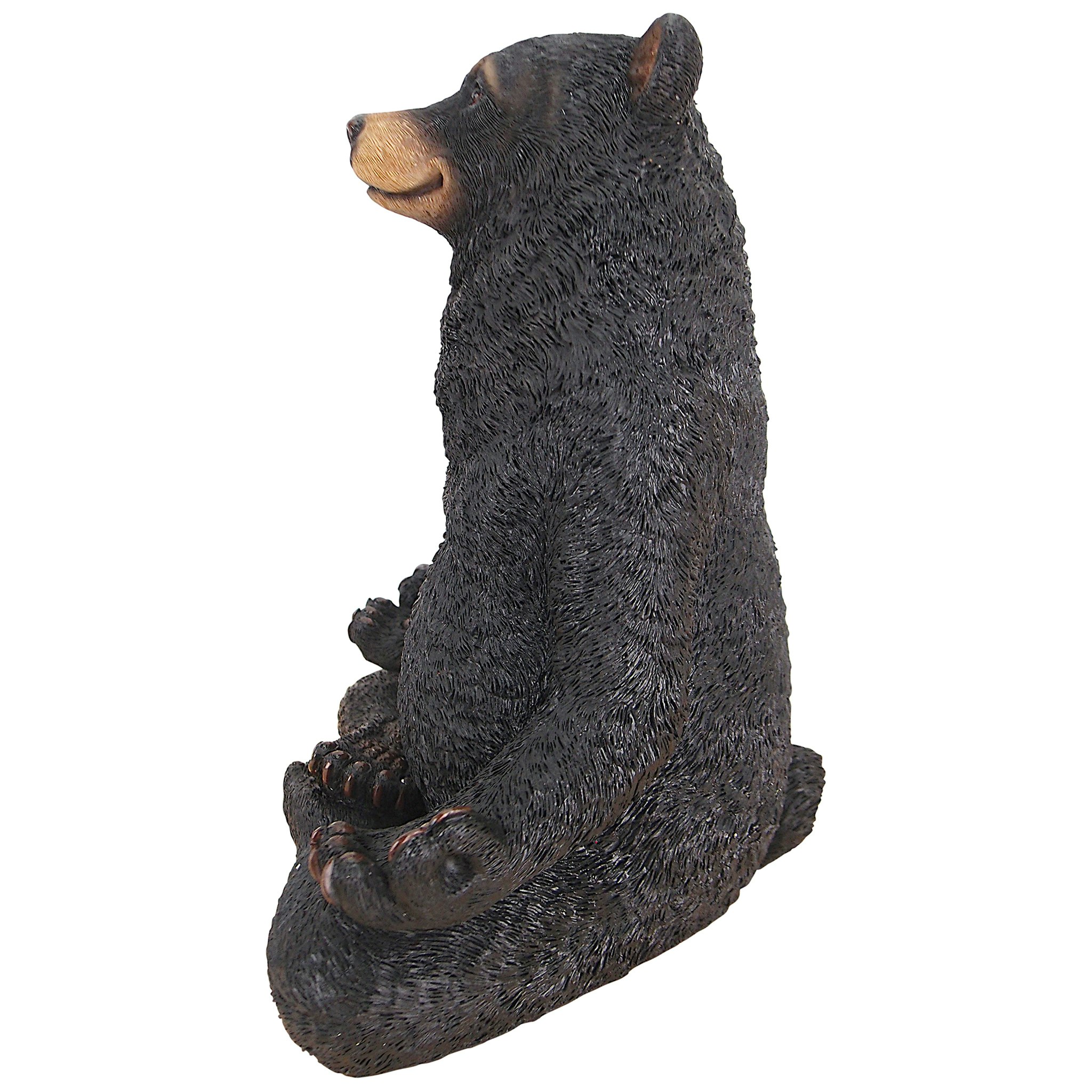 Zen Bear Meditation Garden Statue in Hand-Painted Resin