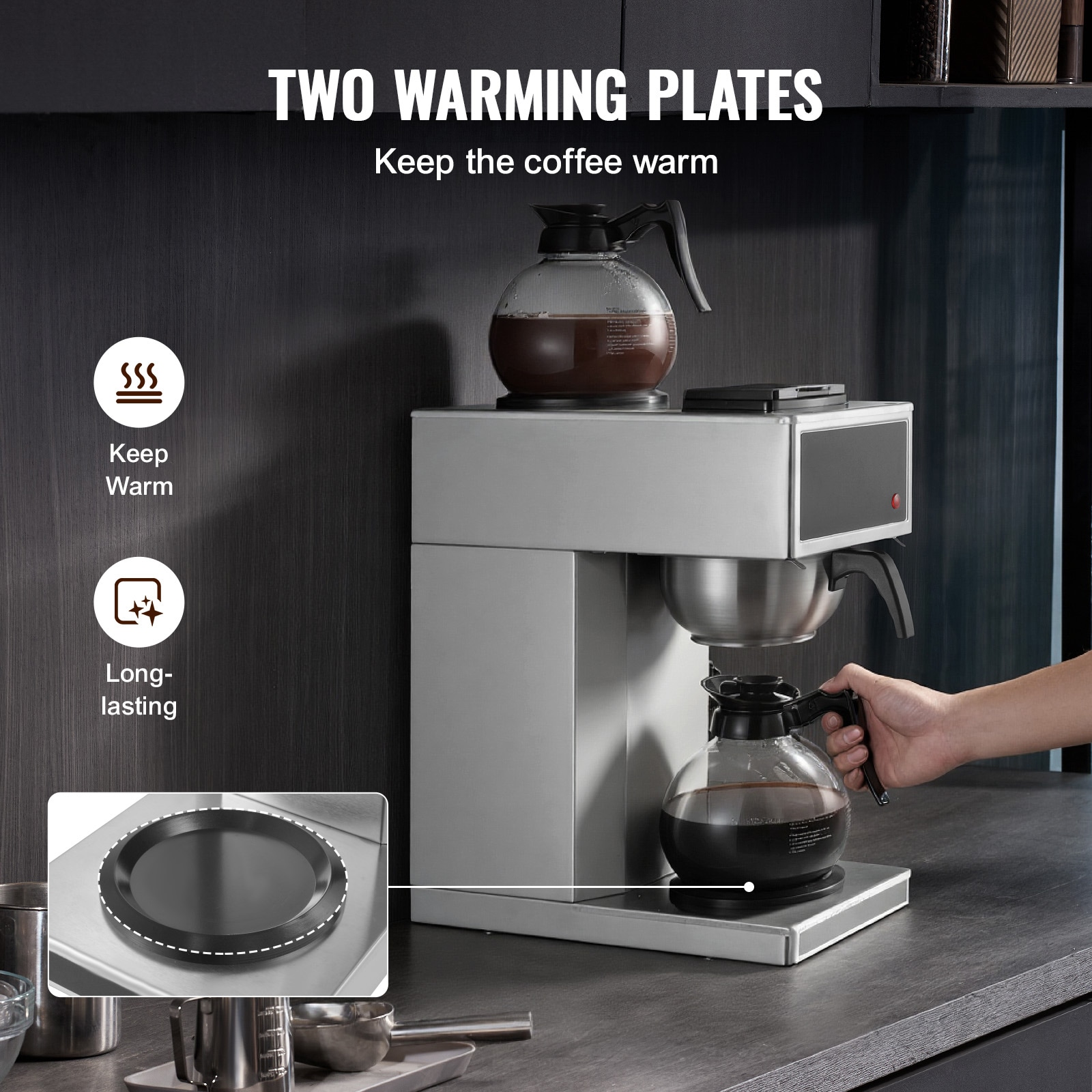 VEVOR SCBLHSYMSKFJ14813V1 Coffee-Makers - View #3