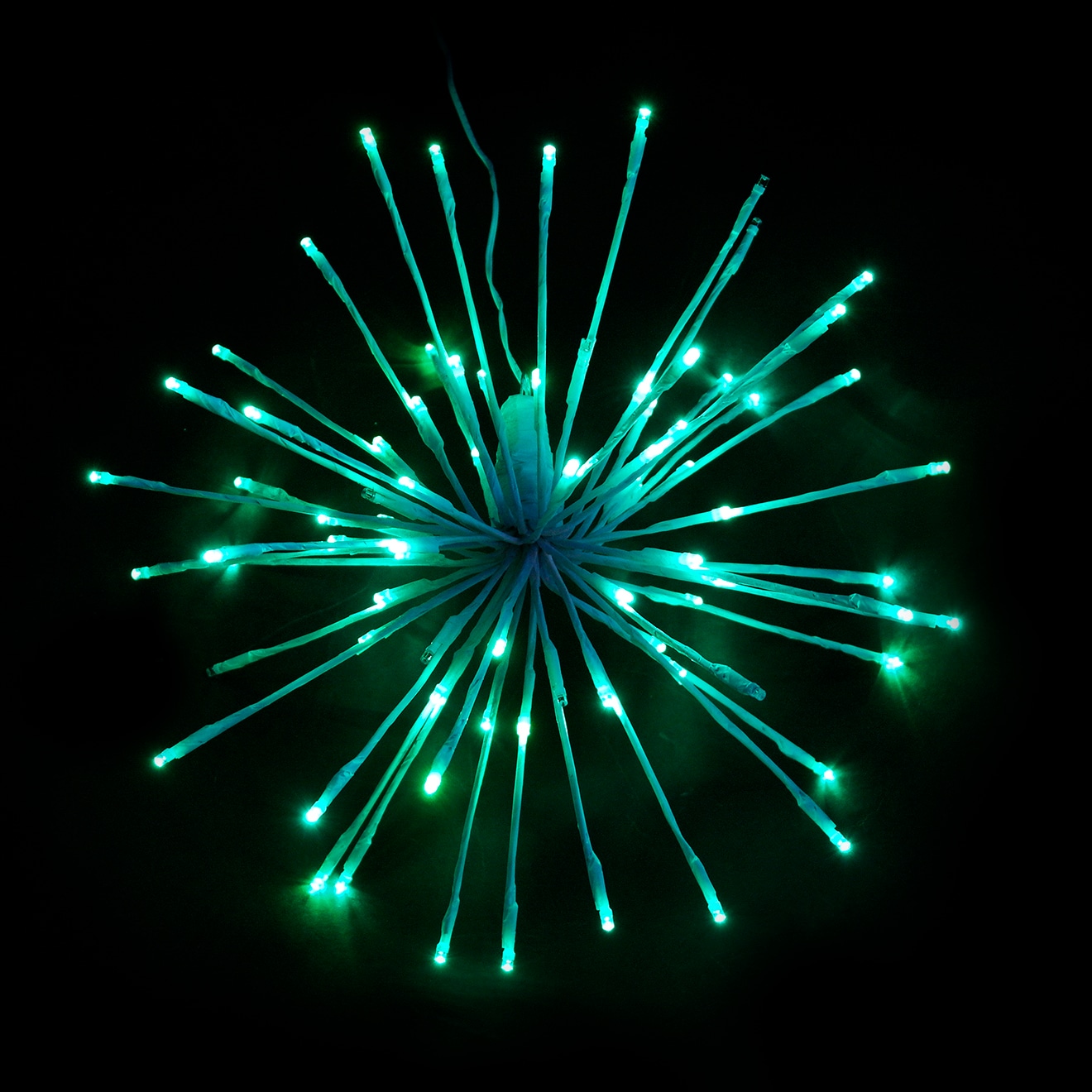 Holidynamics Holiday Lighting Solut 66400 GR 16.0-in Hanging Sphere ball Hanging decoration with Green LED Lights