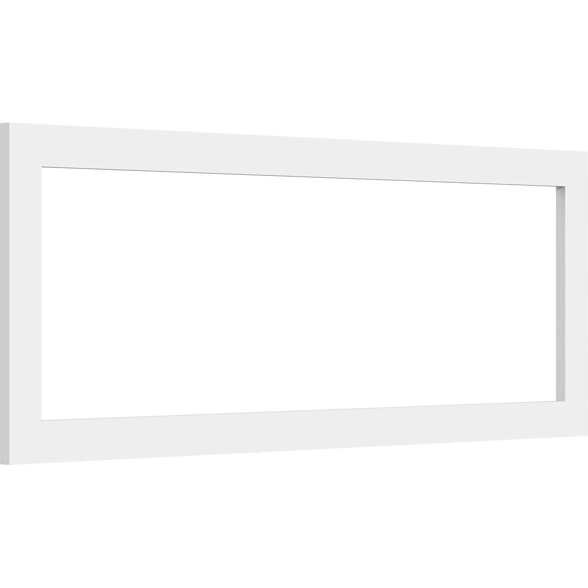 Ekena Millwork WALP32X12X037PRE 32-in x 12-in Smooth Paintable/Stainable White PVC Fretwork Wall Panel (