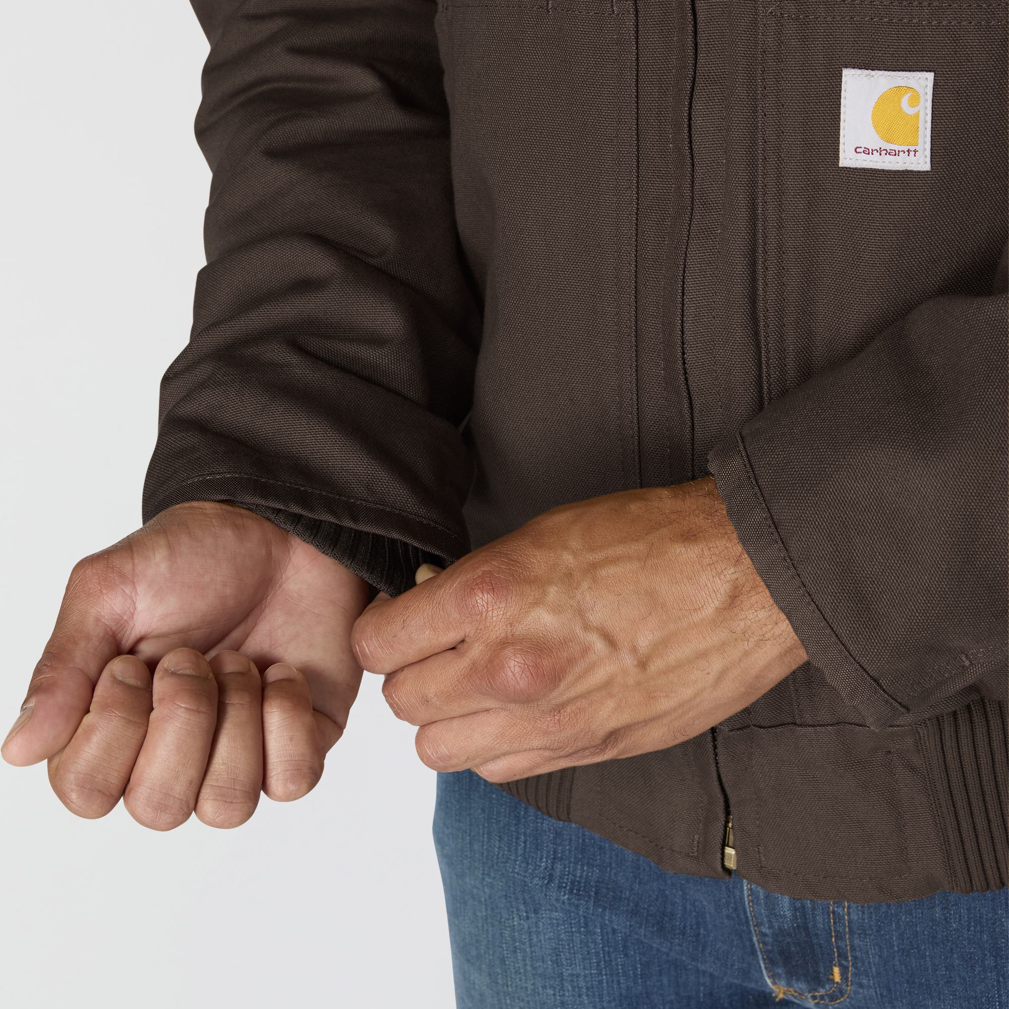 Carhartt Men's Dark Brown Medium Weight Woven Hooded Insulated