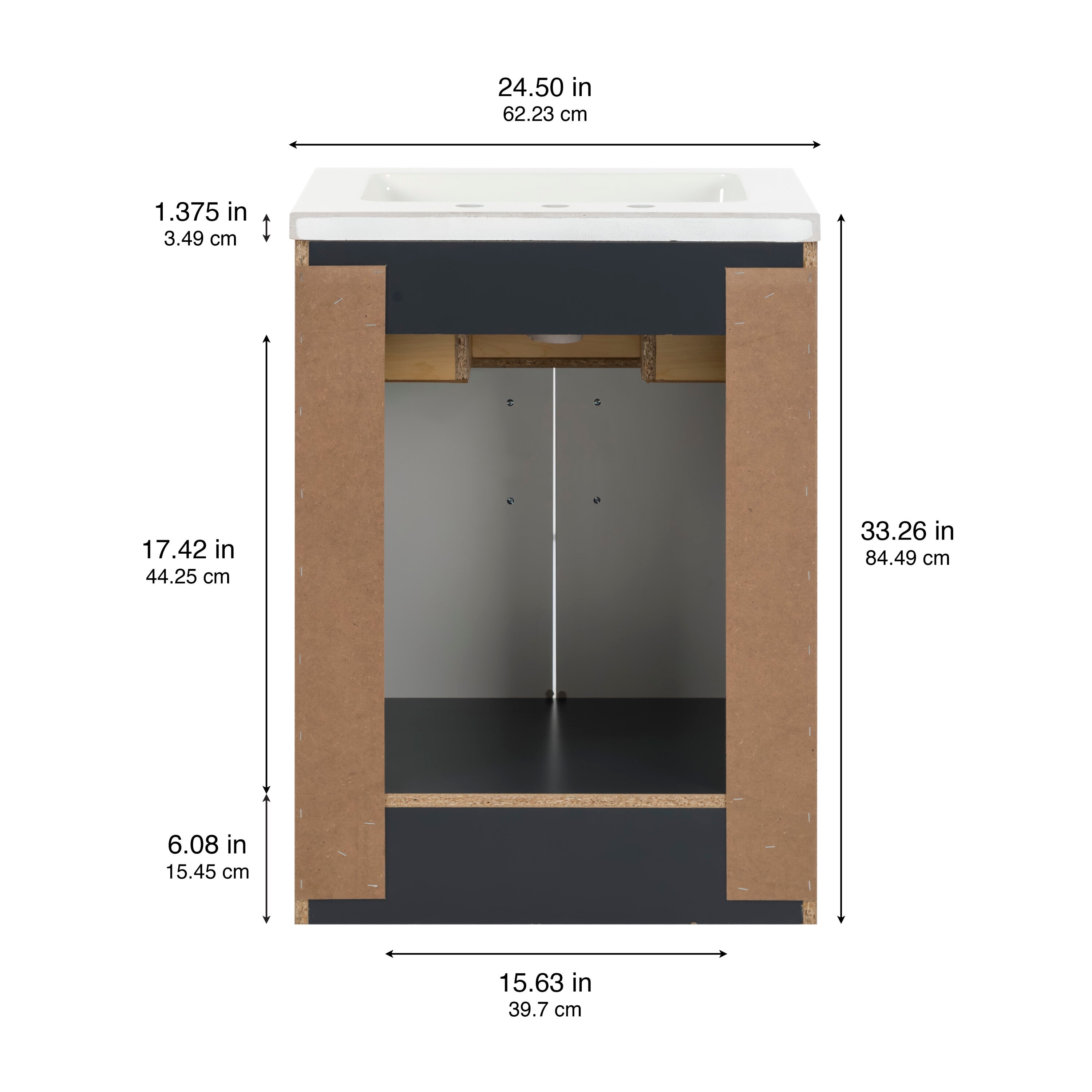 Style Selections LW24W24P2-DB Bath-Vanity-Combo - View #5