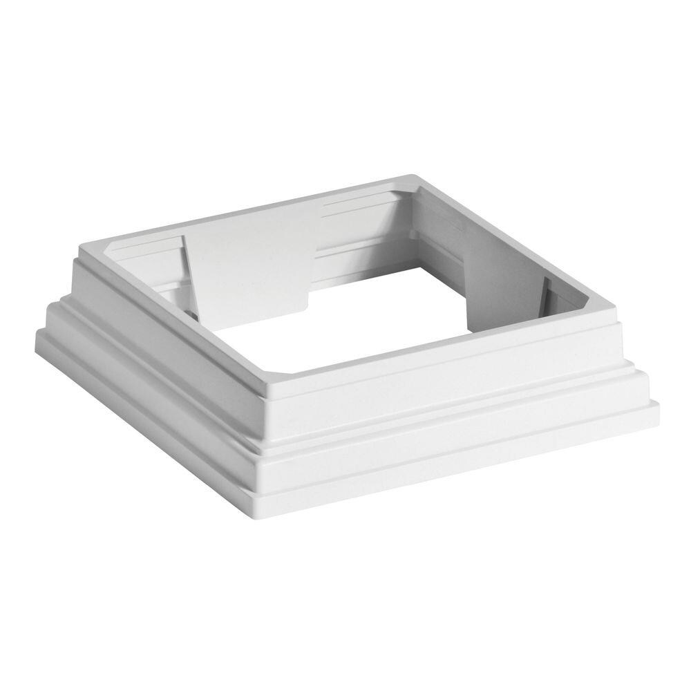 Trex 4-in x 4-in Classic White Composite Deck Post Base Trim in the ...