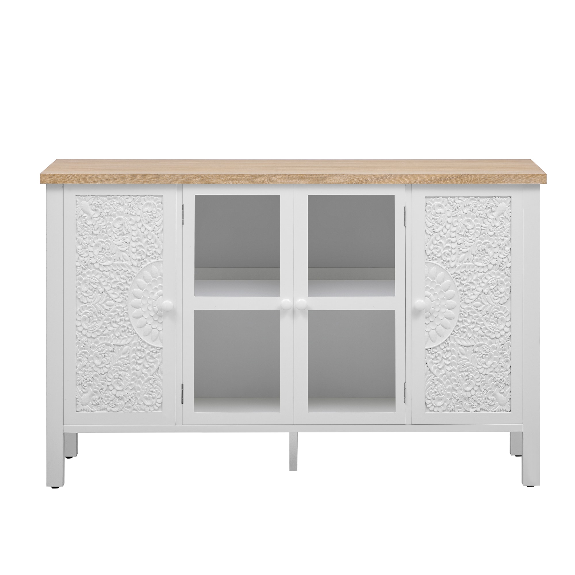 Siavonce XH33371K Modern/Contemporary White TV cabinet ( Accommodates TVs up to 50-in )