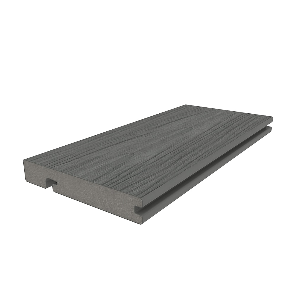 NewTechWood Columbus Hybrid Board 1-in x 6-in x 8-ft Westminster Gray Grooved Composite Deck Board