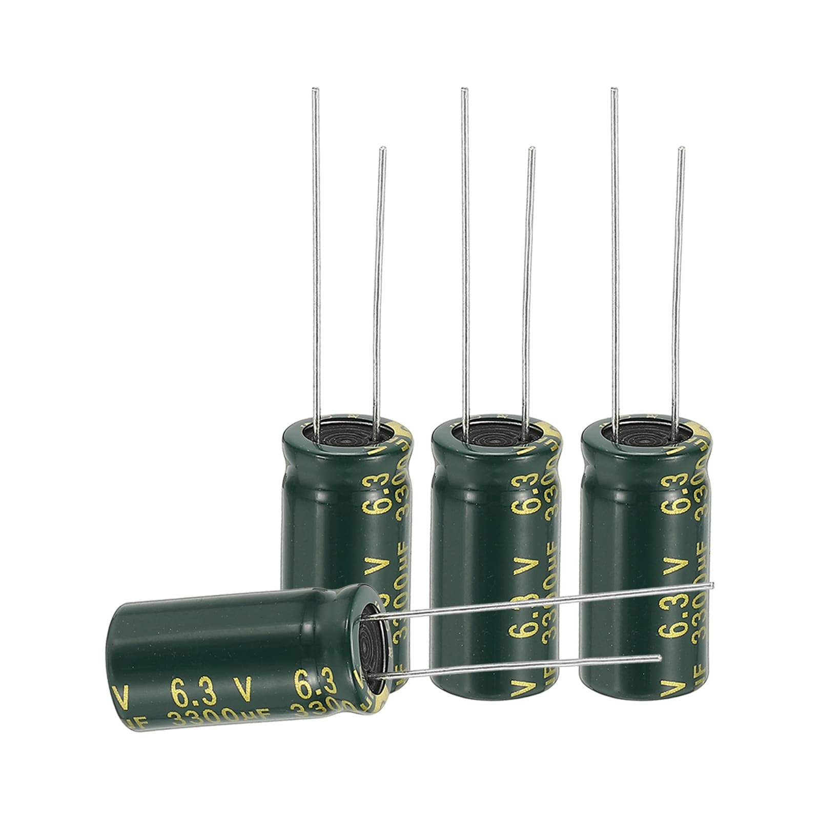Unique Bargains 12pcs Electrolytic Capacitor High Frequency 3300UF 6.3V with Aluminum Radial Leads 10 x 20mm High Ripple Current Low Impedance