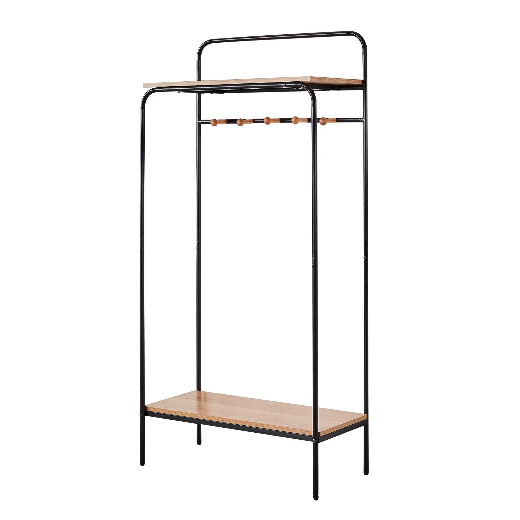 Monster Living Querencia Acacia 5-Hook Coat Stand at Lowes.com