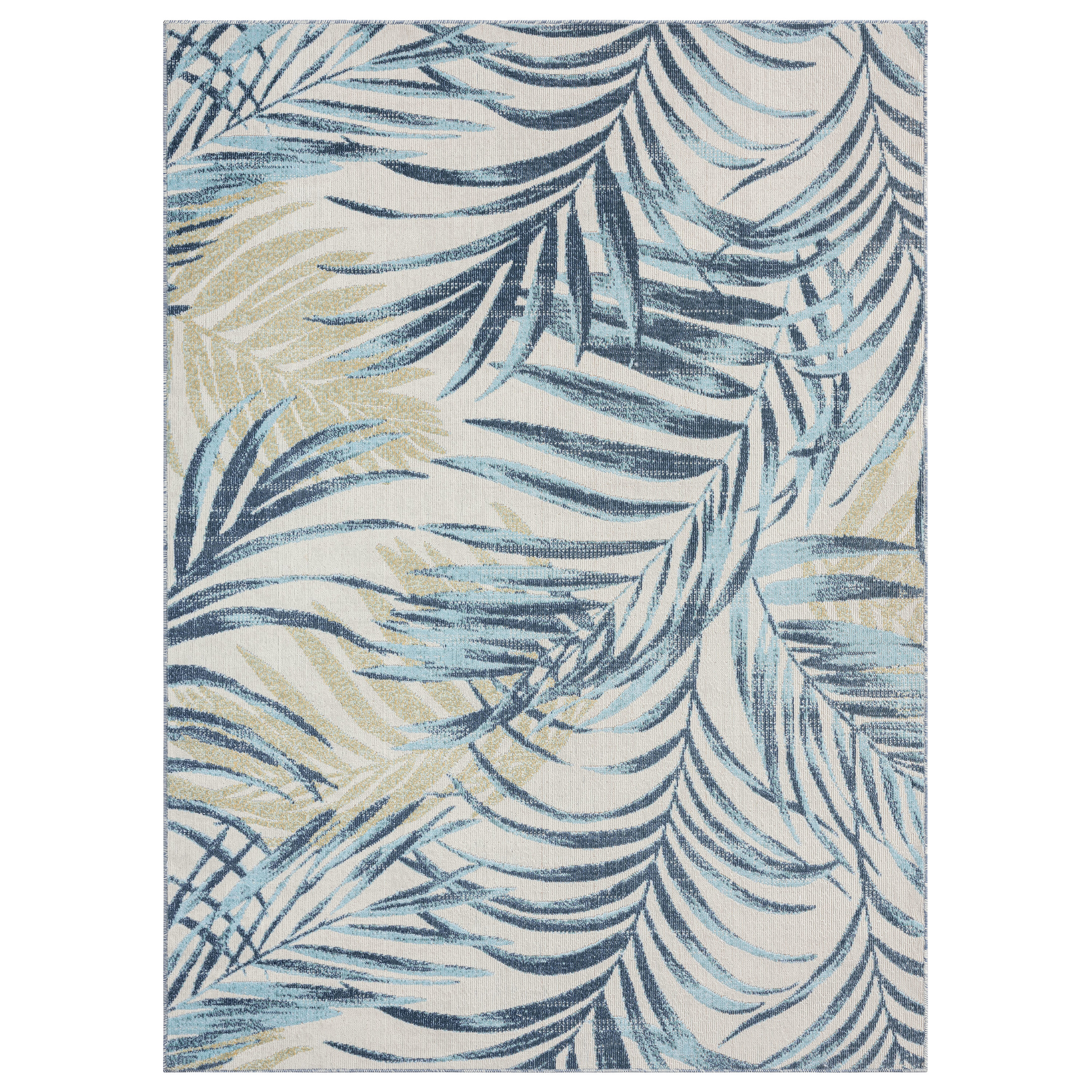 Bahama Palm Frond Floral Multi 5 ft. x 7 ft. Indoor/Outdoor Area Rug