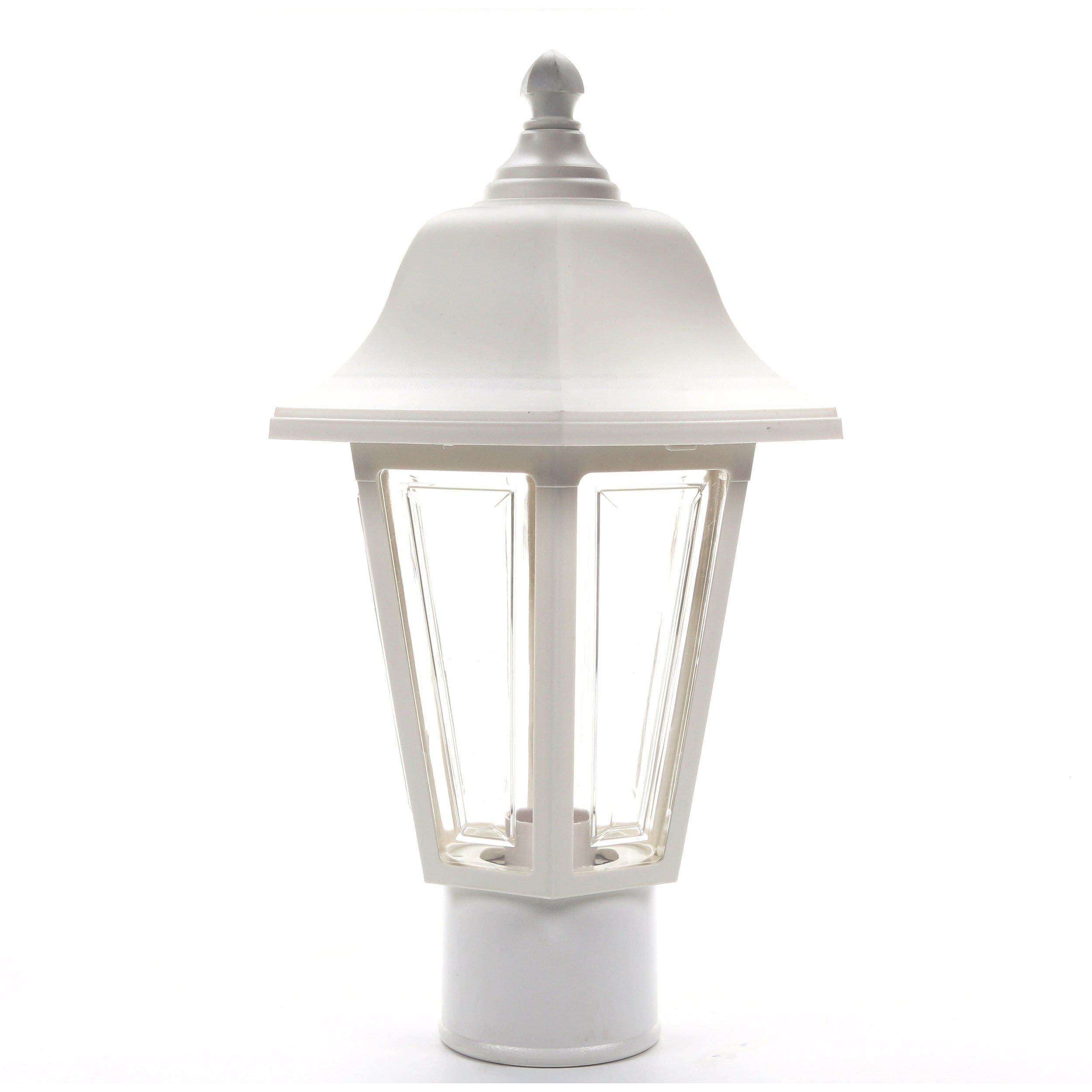 white post light fixture