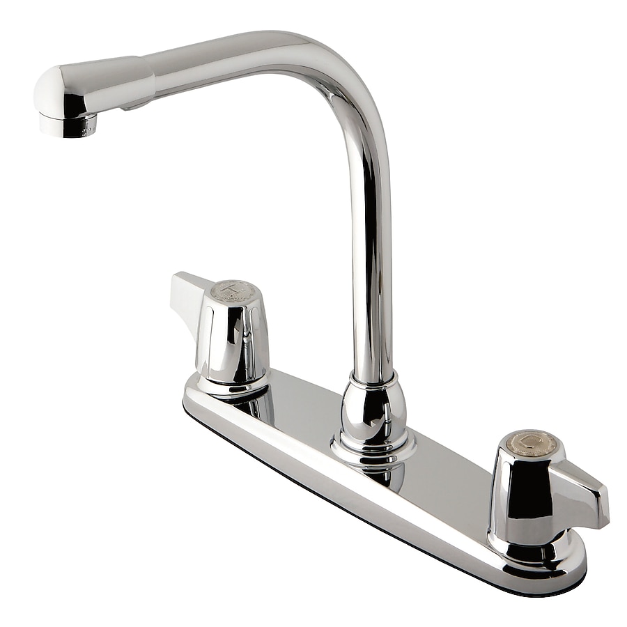 Elements of Design Magellan Chrome 2-Handle Deck-Mount High-Arc Handle Kitchen Faucet (Deck Plate Included) Elements of Design Magellan Chrome 2-Handle Deck-Mount High-Arc Handle Kitchen Faucet (Deck Plate Included)