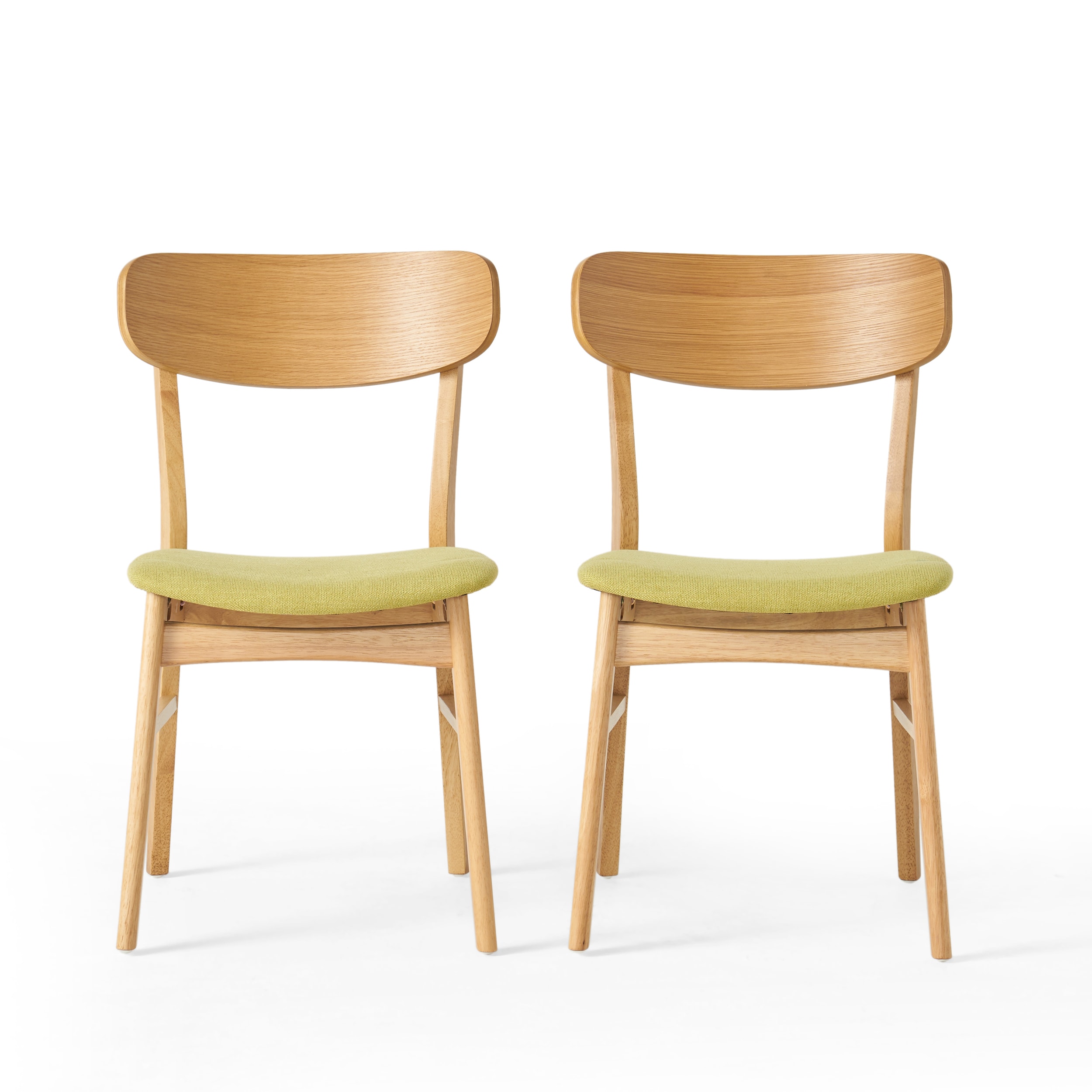 Best Selling Home Decor 298991 Lucious Green Tea Fabric/ Oak Finish Dining Chair (Set of 2)