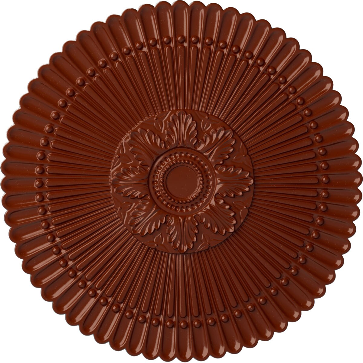 Ekena Millwork CM30NEFIF Nexus 30-in W x 30-in L Painted Firebrick Polyurethane Whole Ceiling Medallion