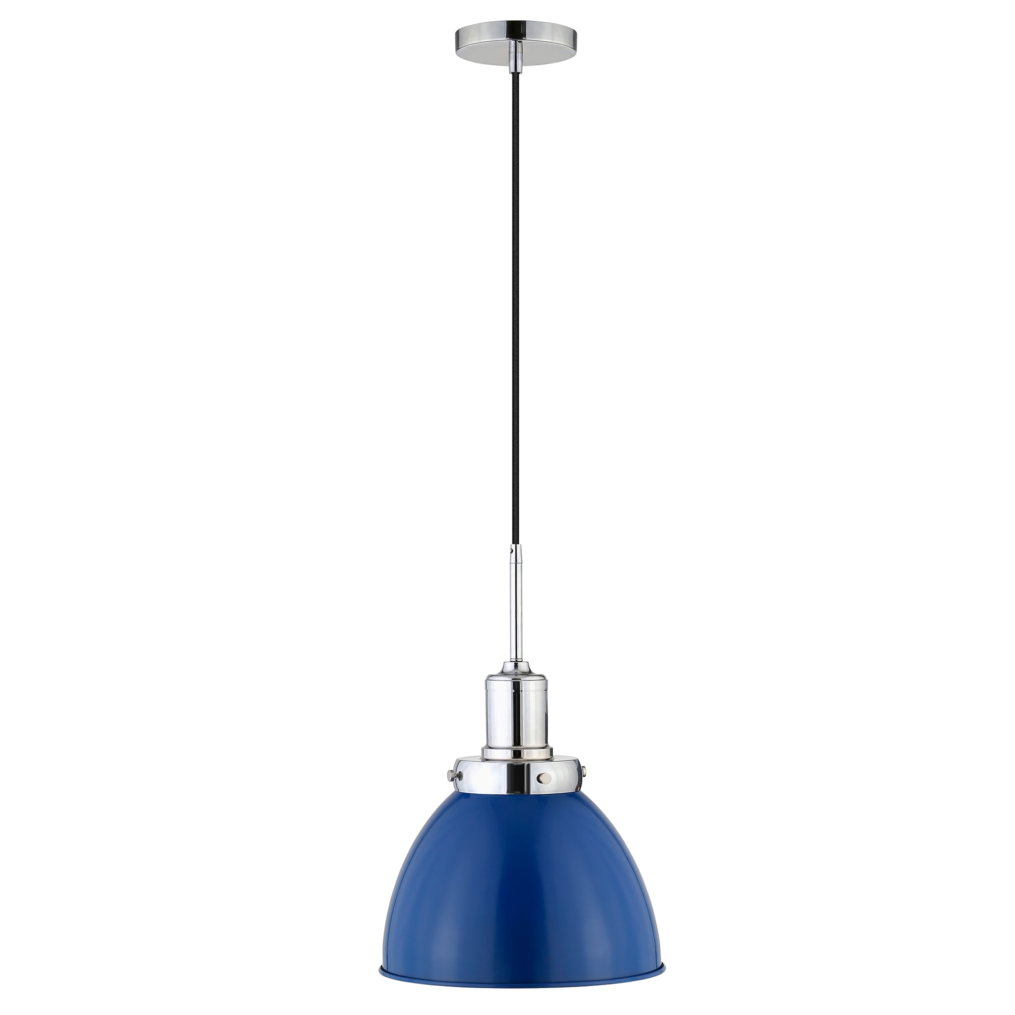 navy blue metal pendant light