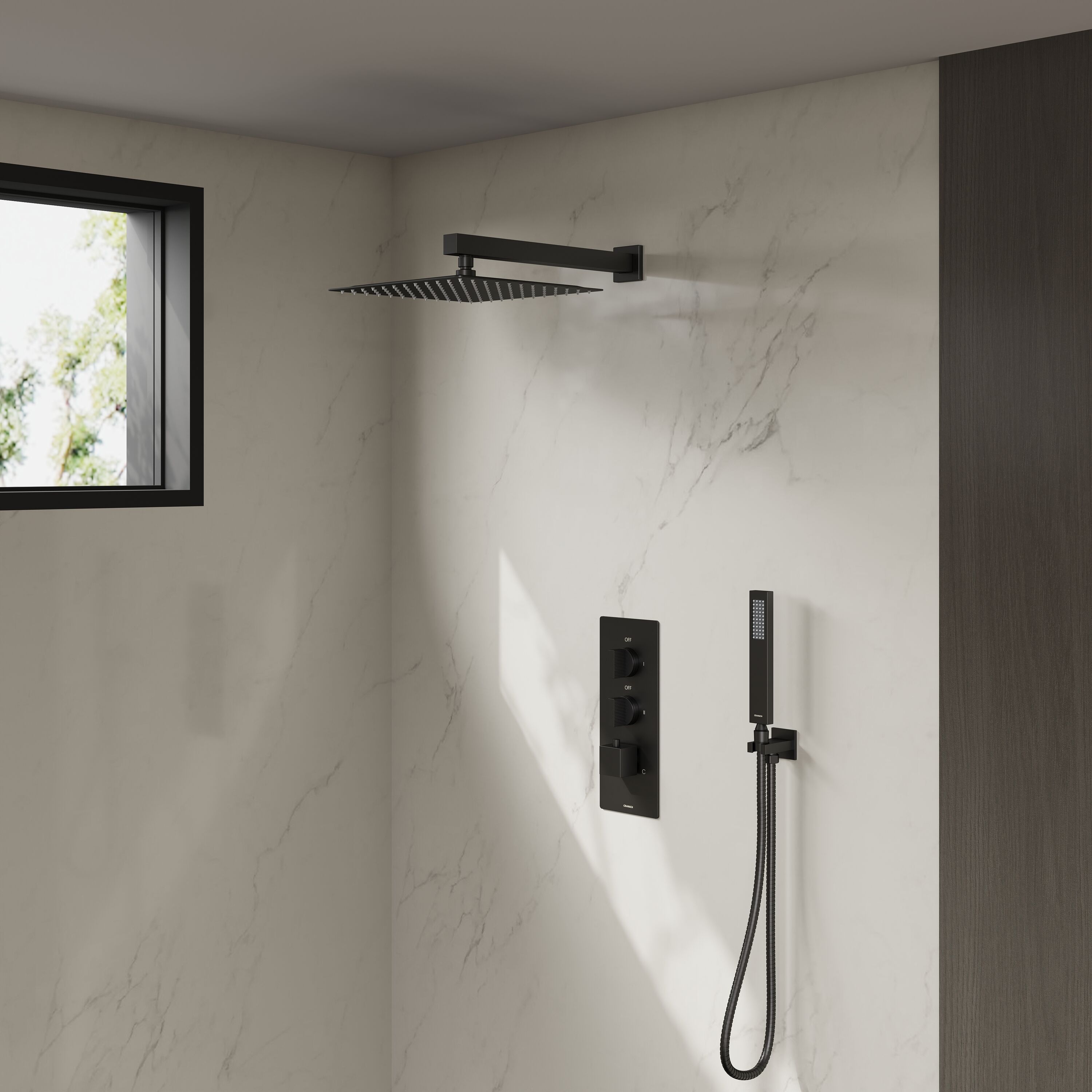 CRANACH C04.RU02.MB Showerhead-Bar-Panels - View #2