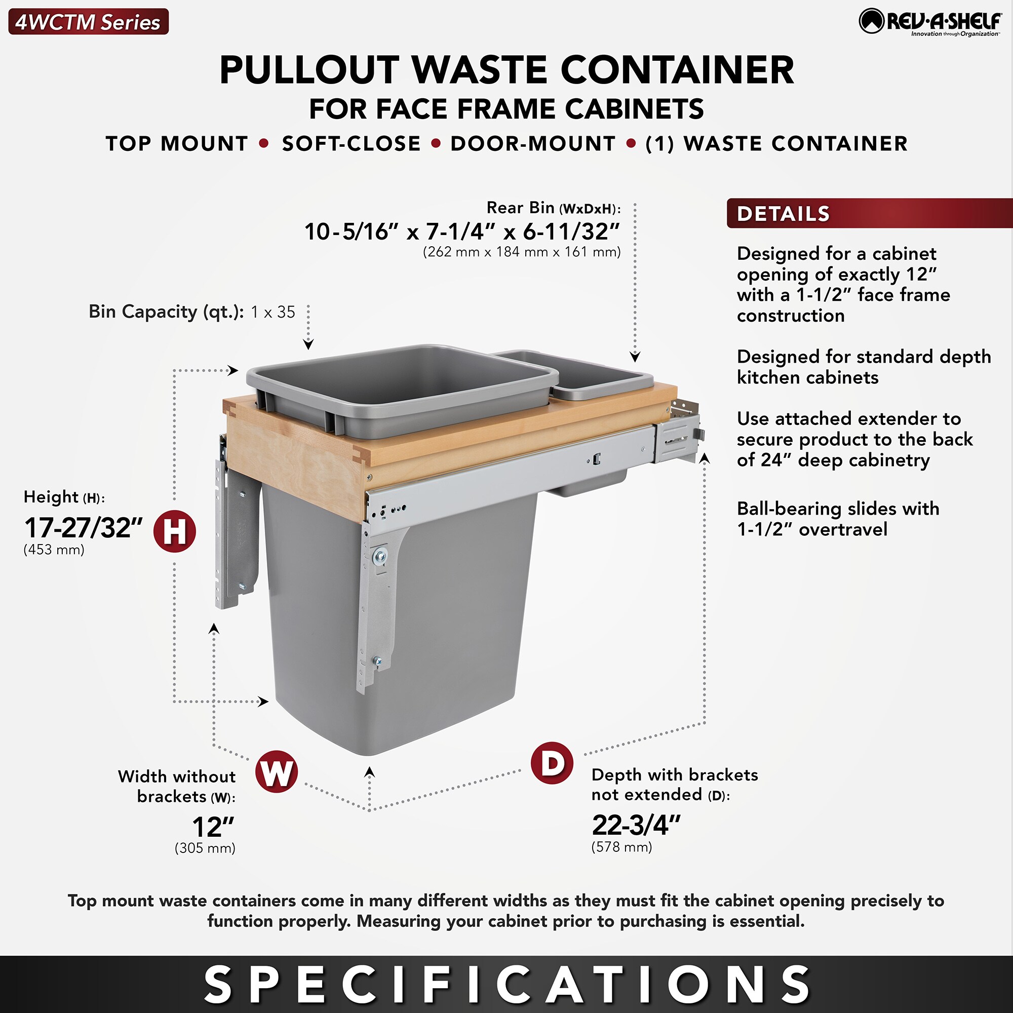 Rev-A-Shelf 176714 Pullout-Trash-Cans - View #2