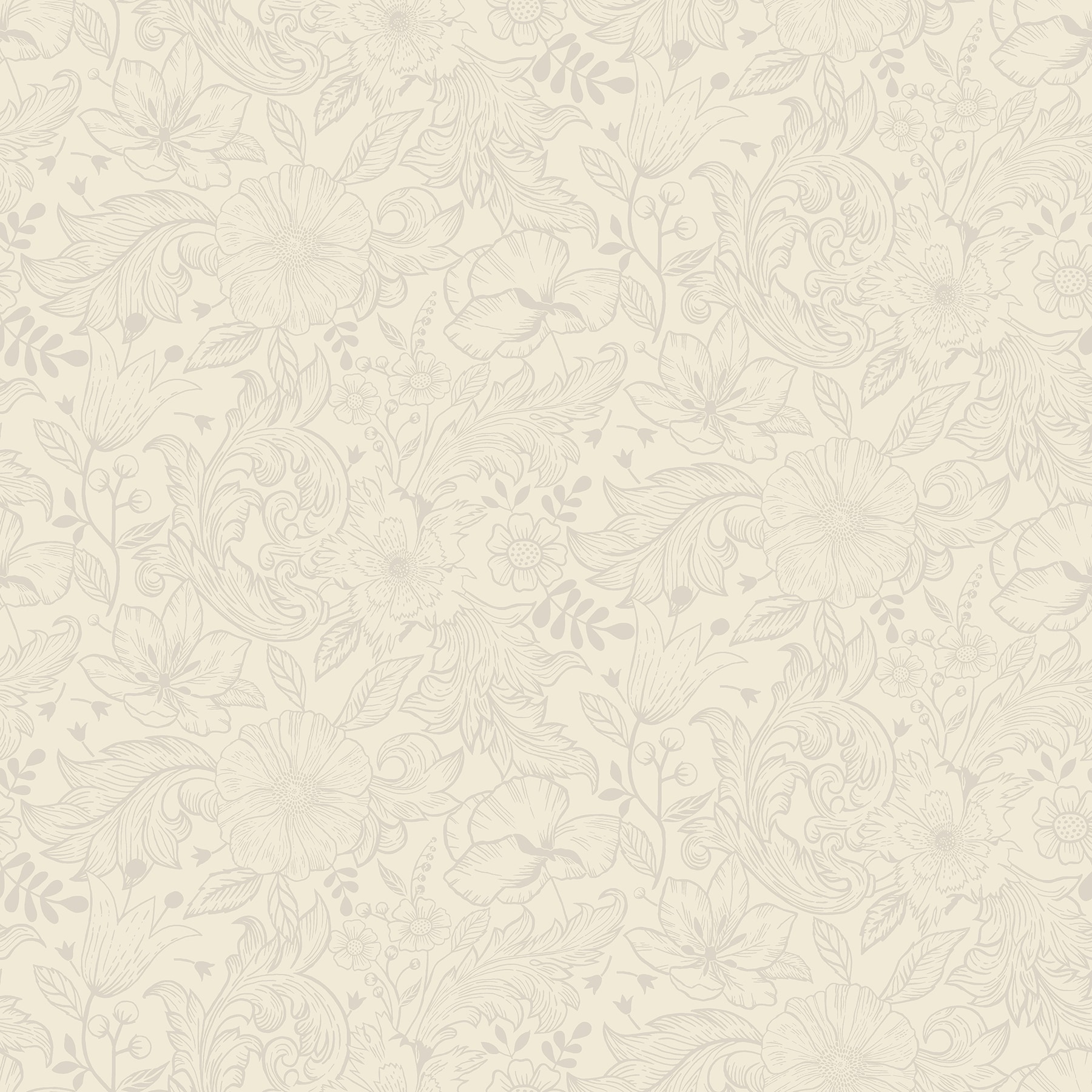 A-Street Prints 2999-13125 Annelie 57.5-Sq. Feet White Non-woven Floral Unpasted Wallpaper
