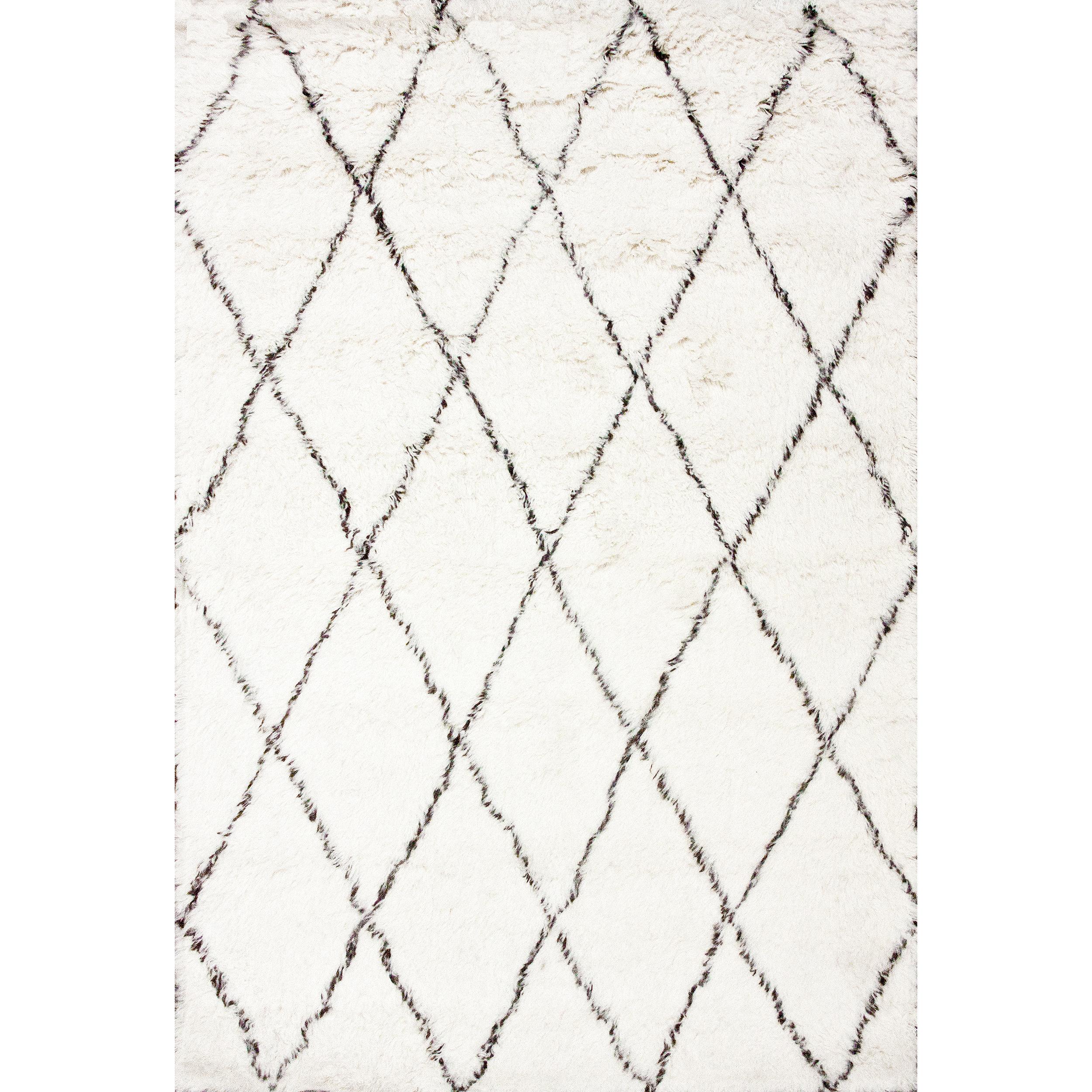 nuLOOM MTVS28A-R404 Nida 4 x 4 (ft) Tufted Wool Ivory Round Indoor Solid Area rug