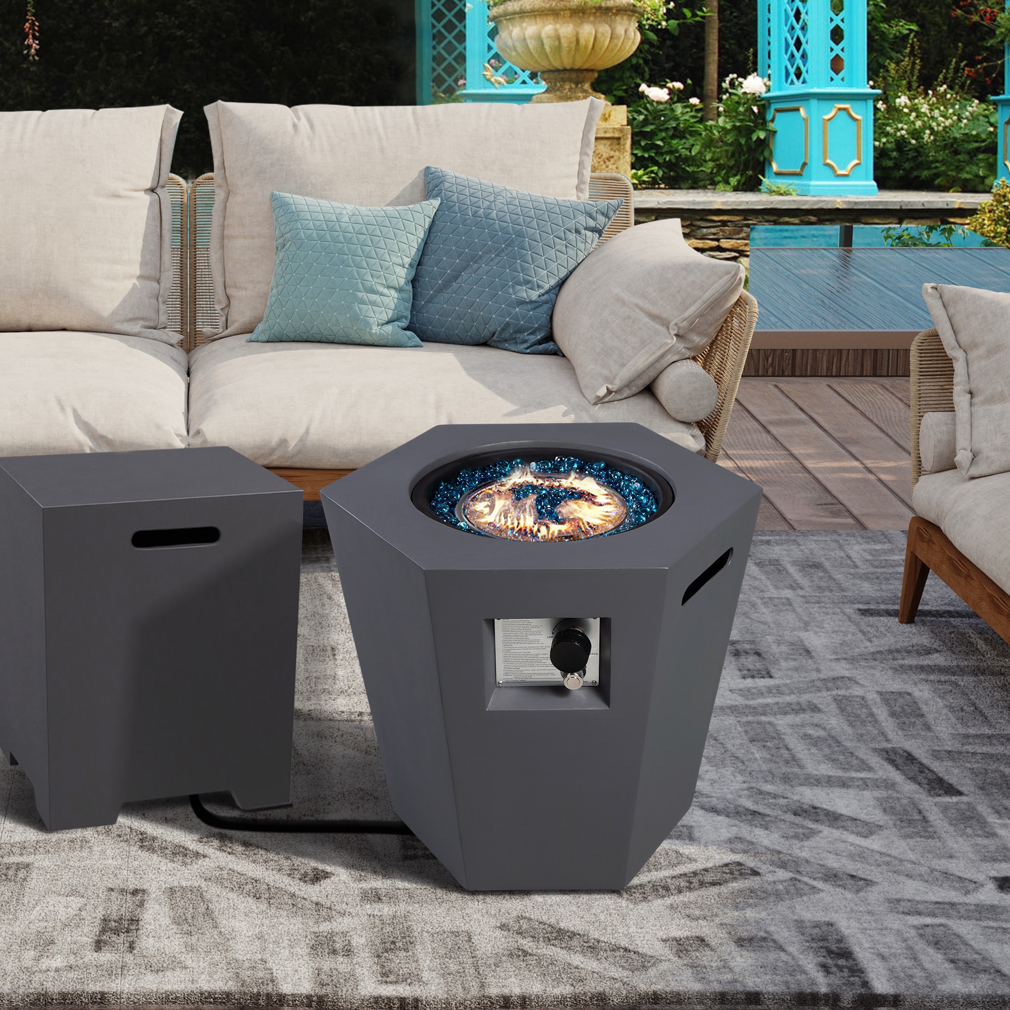 UPHA 24MGO-6BX-DKF Outdoor-Gas-Firepits - View #2