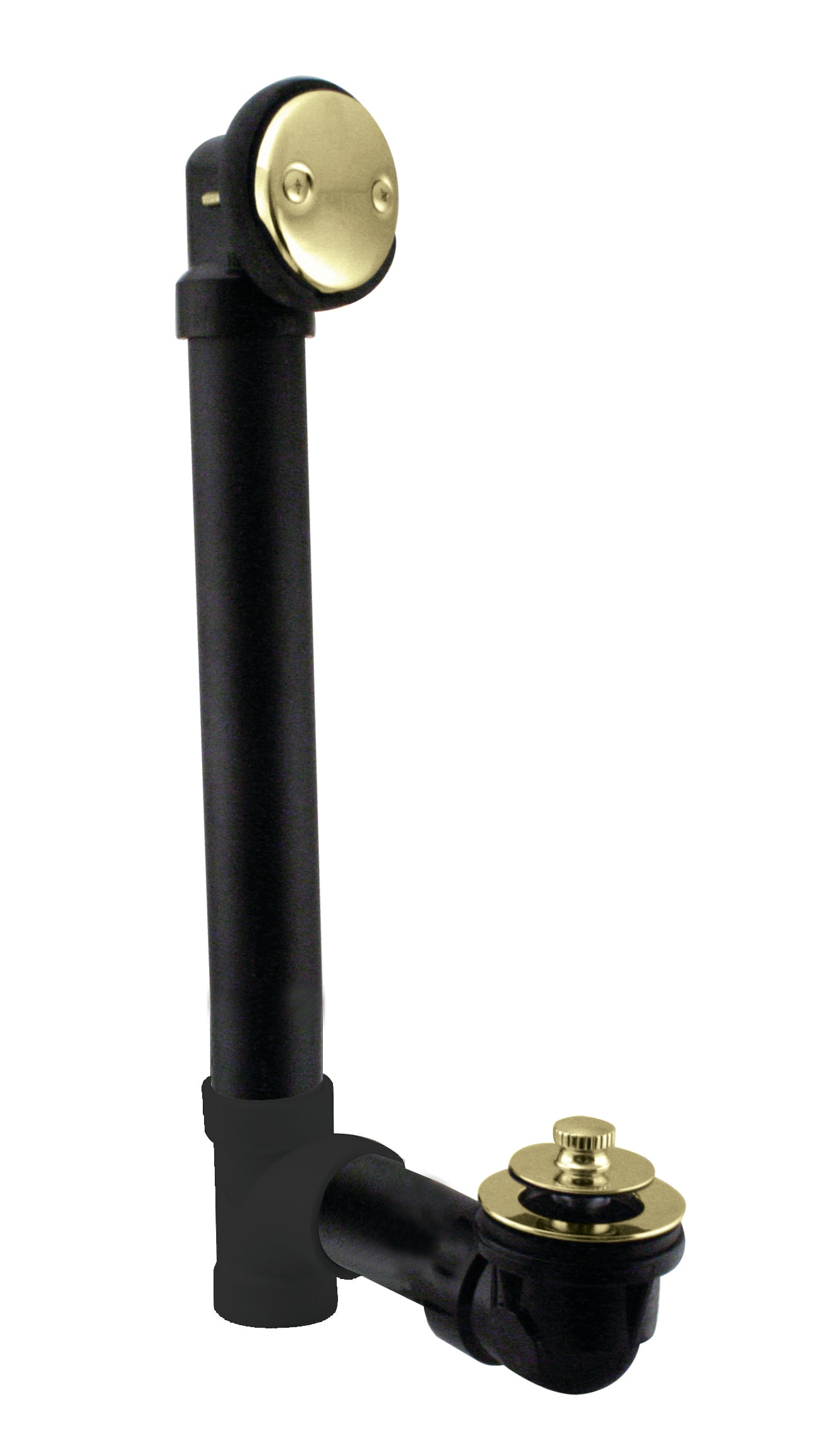 WESTBRASS D4971-03 Bath Waste and Overflow Pull and Plug Sch. 40 Abs W/two-hole Faceplate In Polished Brass