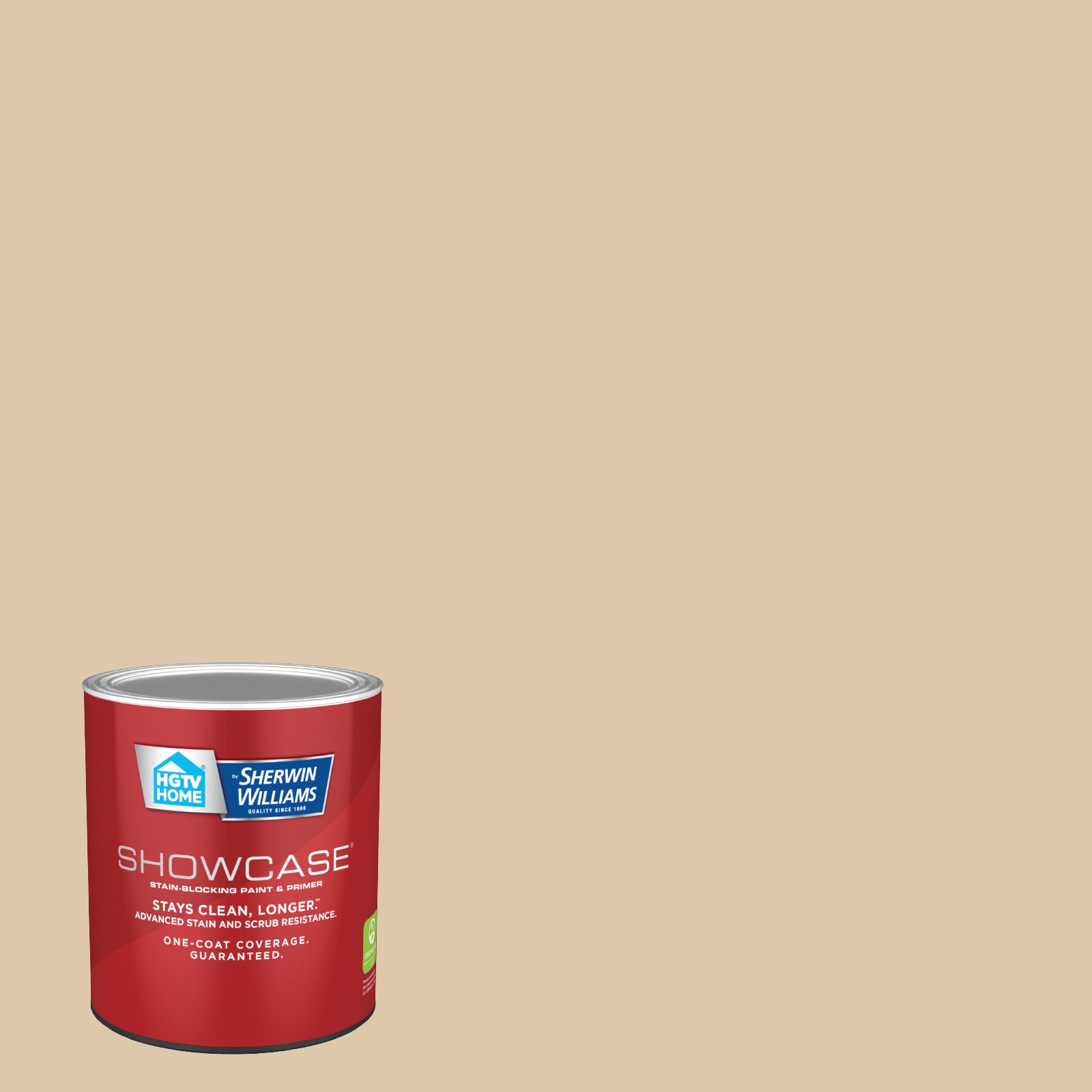 HGTV HOME by Sherwin-Williams 3002-10B-935219 Showcase Flat Wheat Toast 3002-10B Acrylic Interior Paint Paint + Primer ( 1-quart )