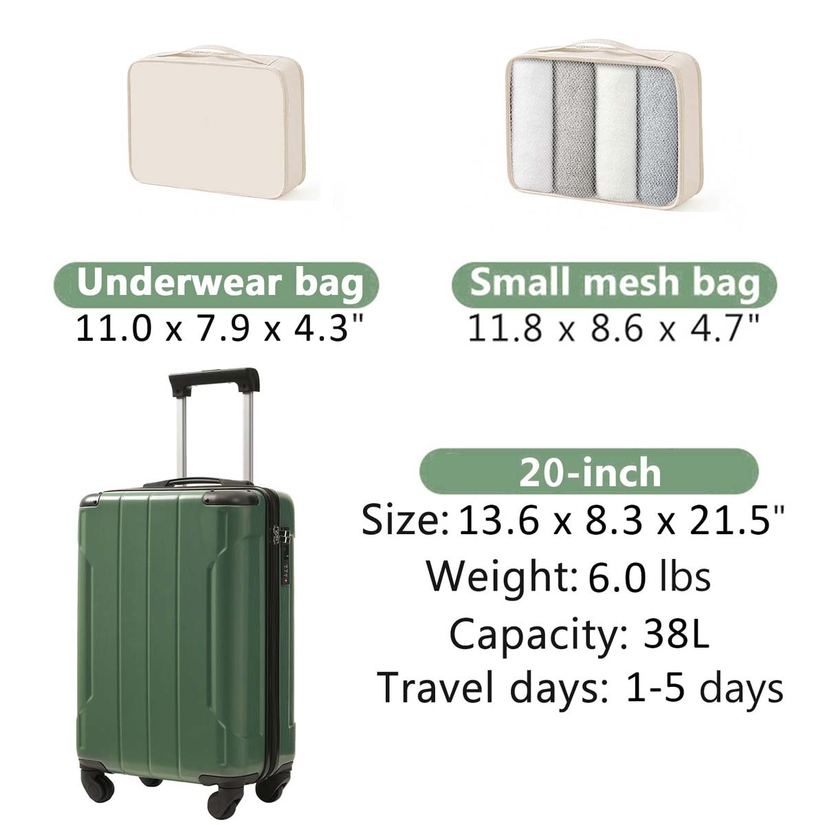 ModernLuxe L3P-N730P298352F Luggage-And-Luggage-Sets - View #4