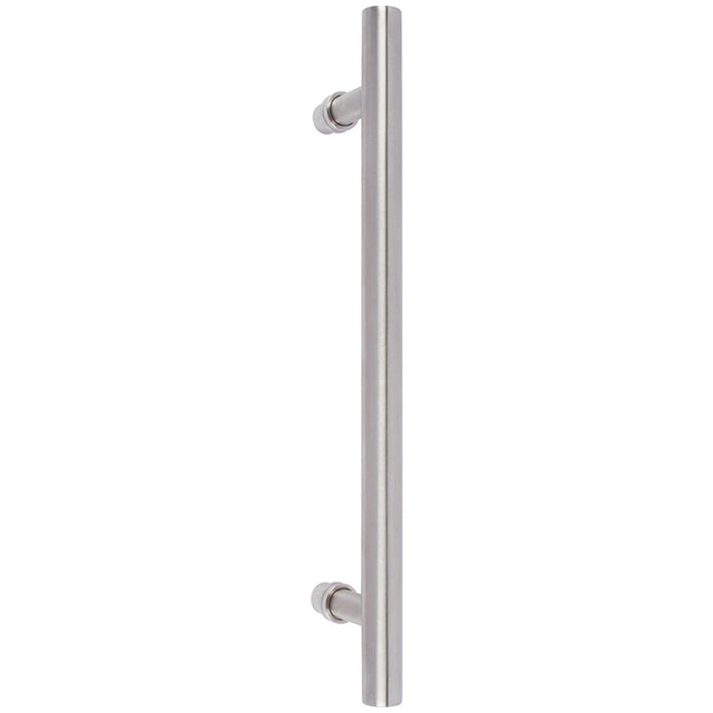 Brushed Nickel Round Barn Door Pull Handle, 10.25 Inches