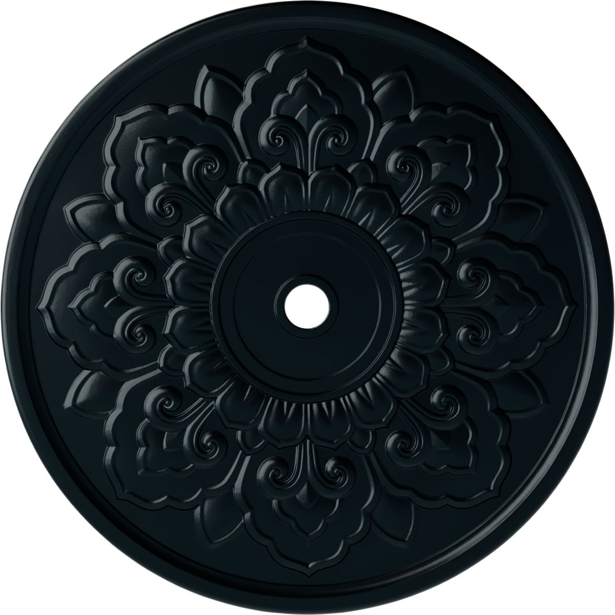 Ekena Millwork CM50LONSF Lorry 51-in W x 51-in L Painted Night Shade Polyurethane Whole Ceiling Medallion