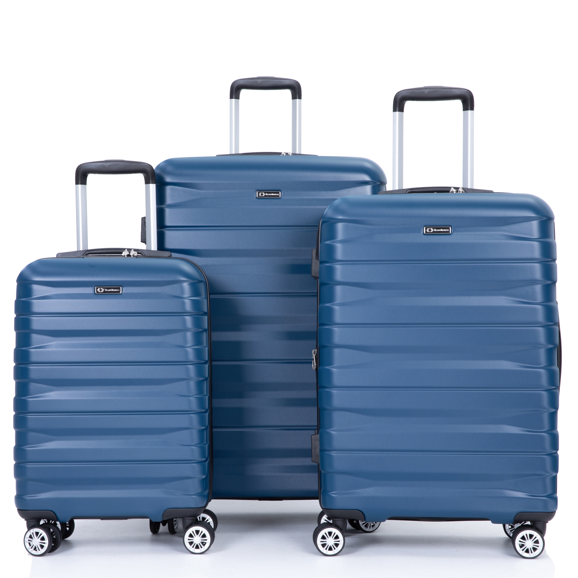 SINOFURN SYD9400020DB 20.3x11.4x30.3 Dark Blue Plastic Hardshell Suitcase set 3 -Bag