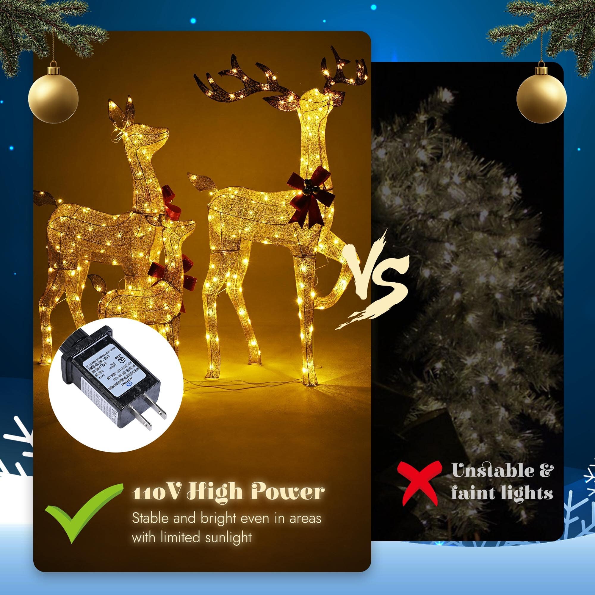 Yescom 60XMA025-DEER3-15-LO Outdoor-Christmas-Decor - View #2