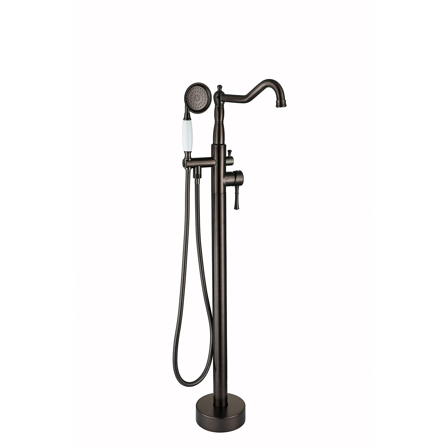 Maincraft HHK003RB Oil Rubbed Bronze 1-handle Freestanding High-arc Bathtub Faucet with Hand Shower