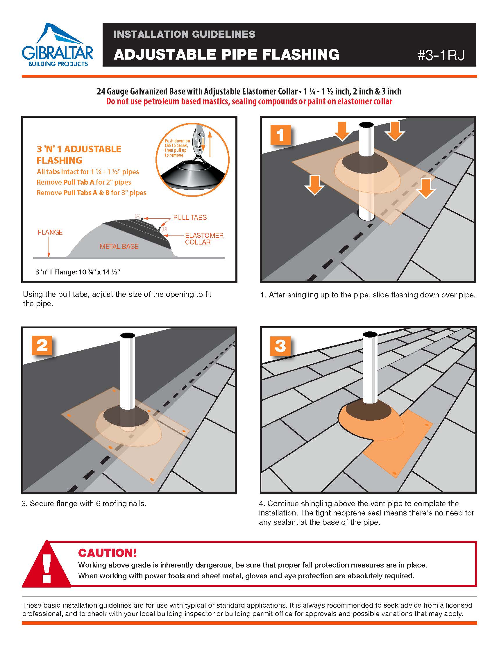 Gibraltar Building Products 3-1RJ Vent-Pipe-Flashing - View #4